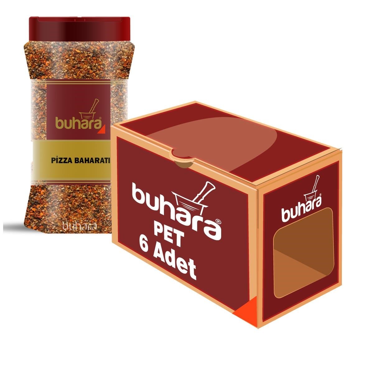 BUHARA TOPTAN PİZZA BAHARATI 500 GR x 6 Ad. PET - BUHARA