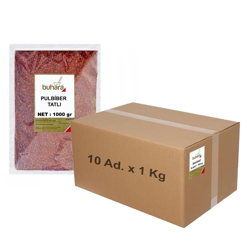 BUHARA TOPTAN PULBİBER TATLI 1 KG x 10 Ad - 10 KG - BUHARA