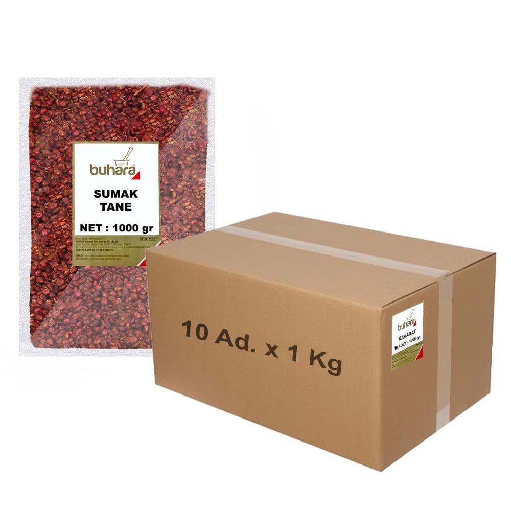 BUHARA TOPTAN SUMAK TANE 1 KG x 10 Ad - 10 KG - BUHARA