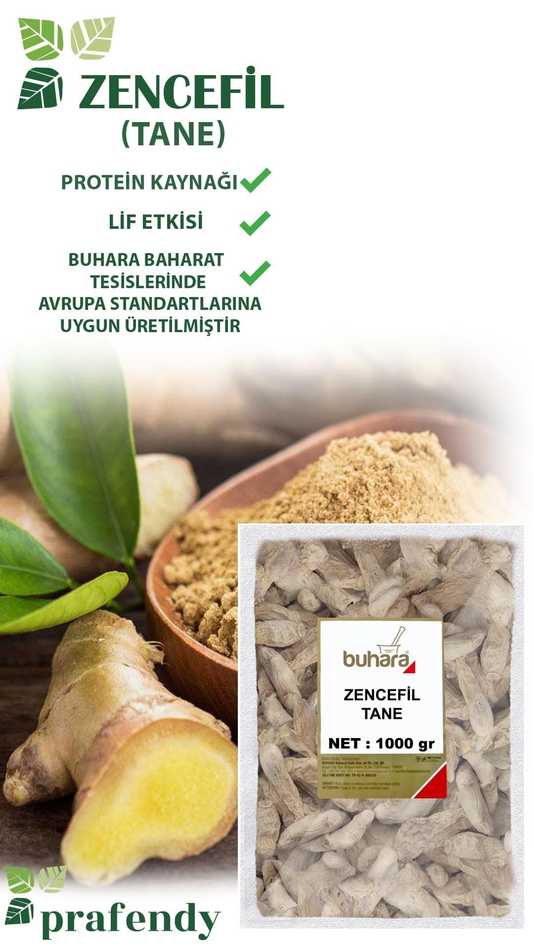 BUHARA ZENCEFİL TANE 1000 GR - BUHARA BAHARAT