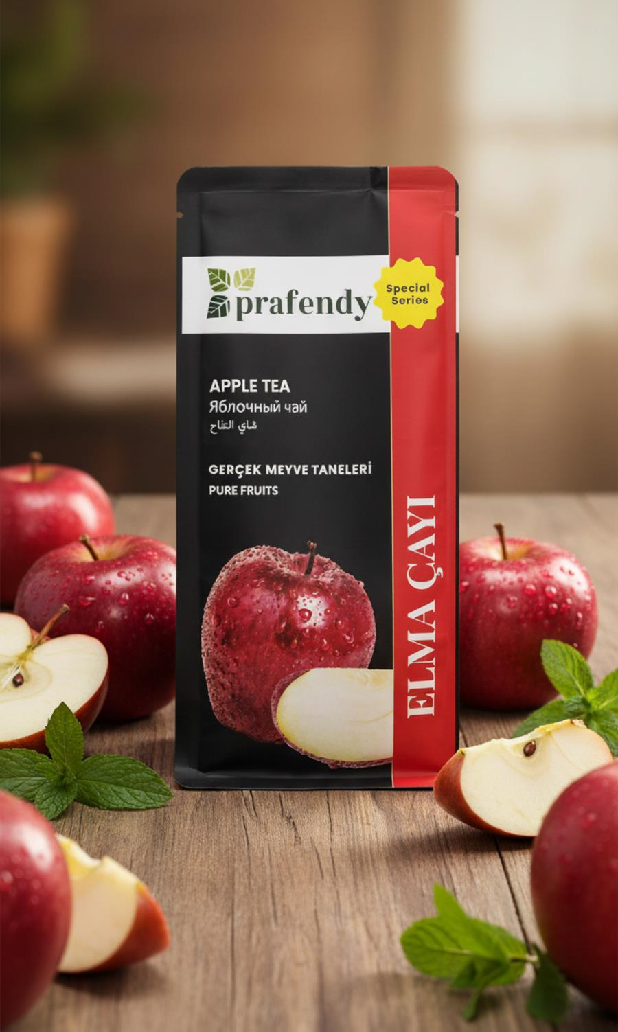 PRAFENDY ELMA ÇAYI - GERÇEK MEYVE TANELİ 250 GR - PRAFENDY