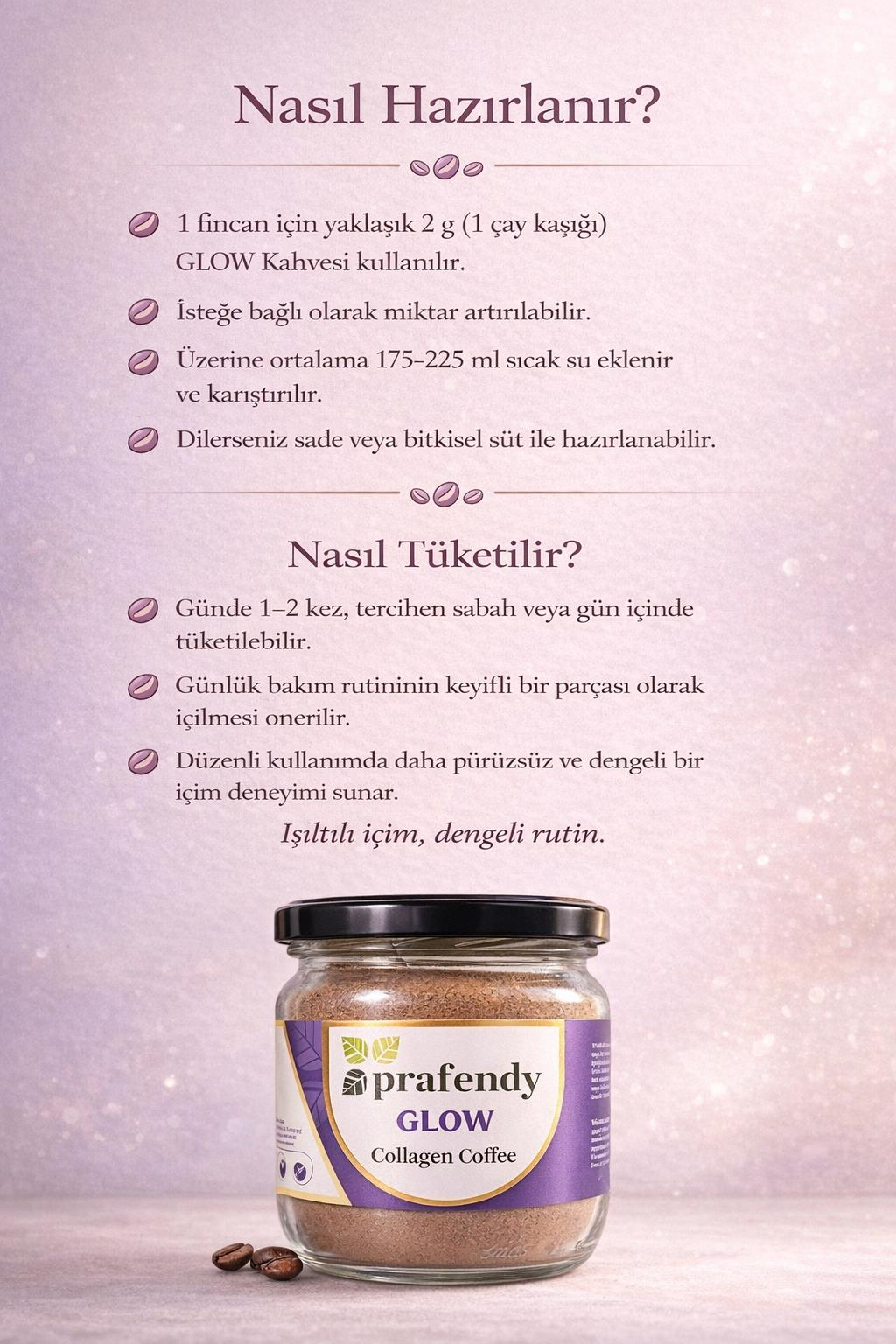 PRAFENDY GLOW KOLAJENLİ KAHVE 125g - PRAFENDY