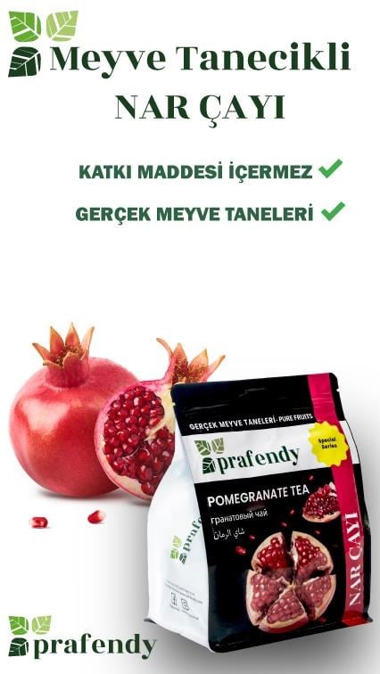PRAFENDY NAR ÇAYI - GERÇEK MEYVE TANELİ 1000 GR - PRAFENDY