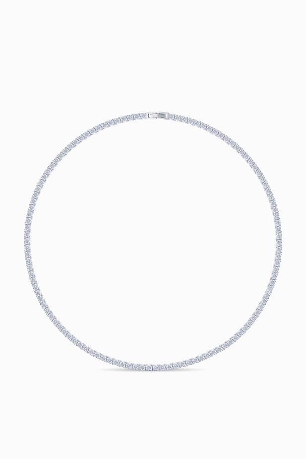 Zirkon Taşlı Silver Kolye