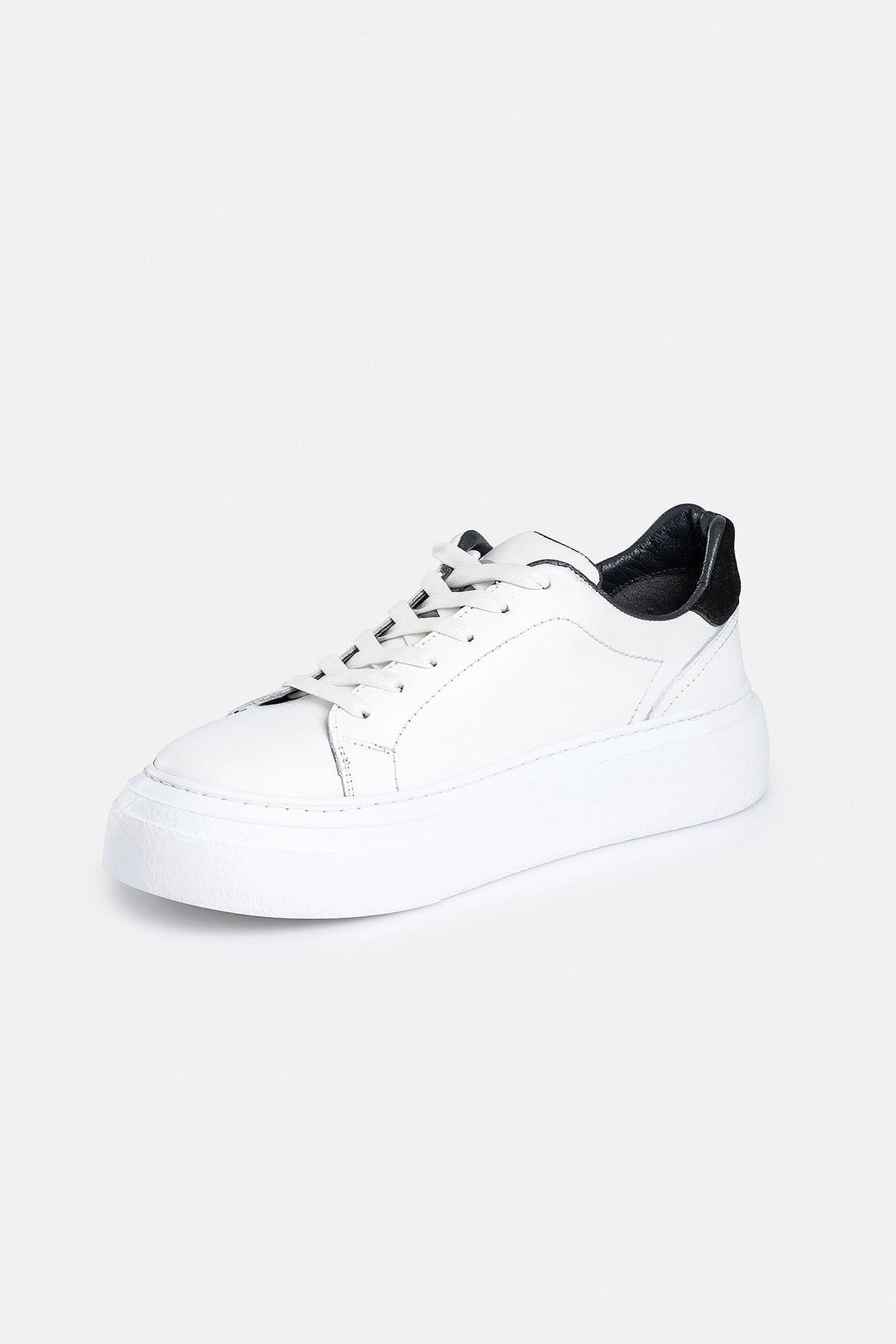 %100 Deri Termo Taban Beyaz Erkek Sneaker Ayakkabı