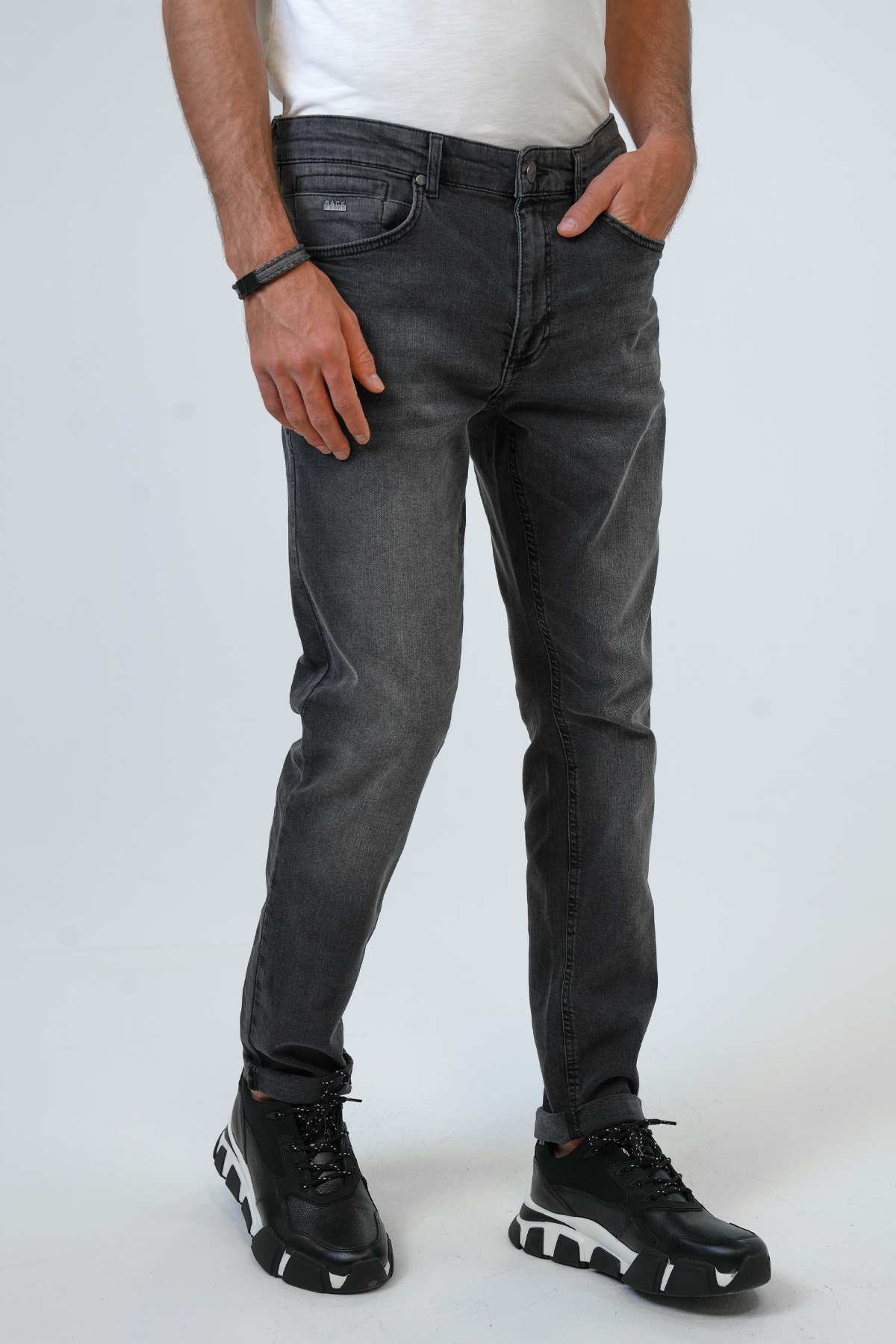 AĞARTMA YIKAMALI SLIM 5 CEP DENIM PANTOLON