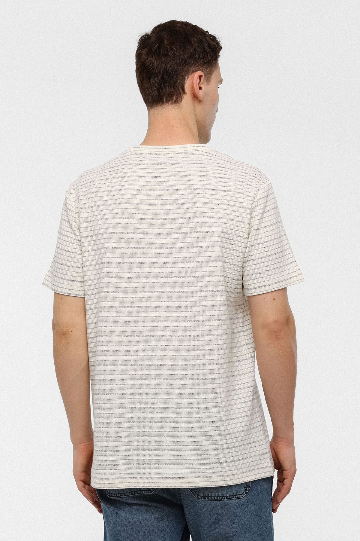 BİSİKLET YAKA ÇİZGİLİ TSHIRT
