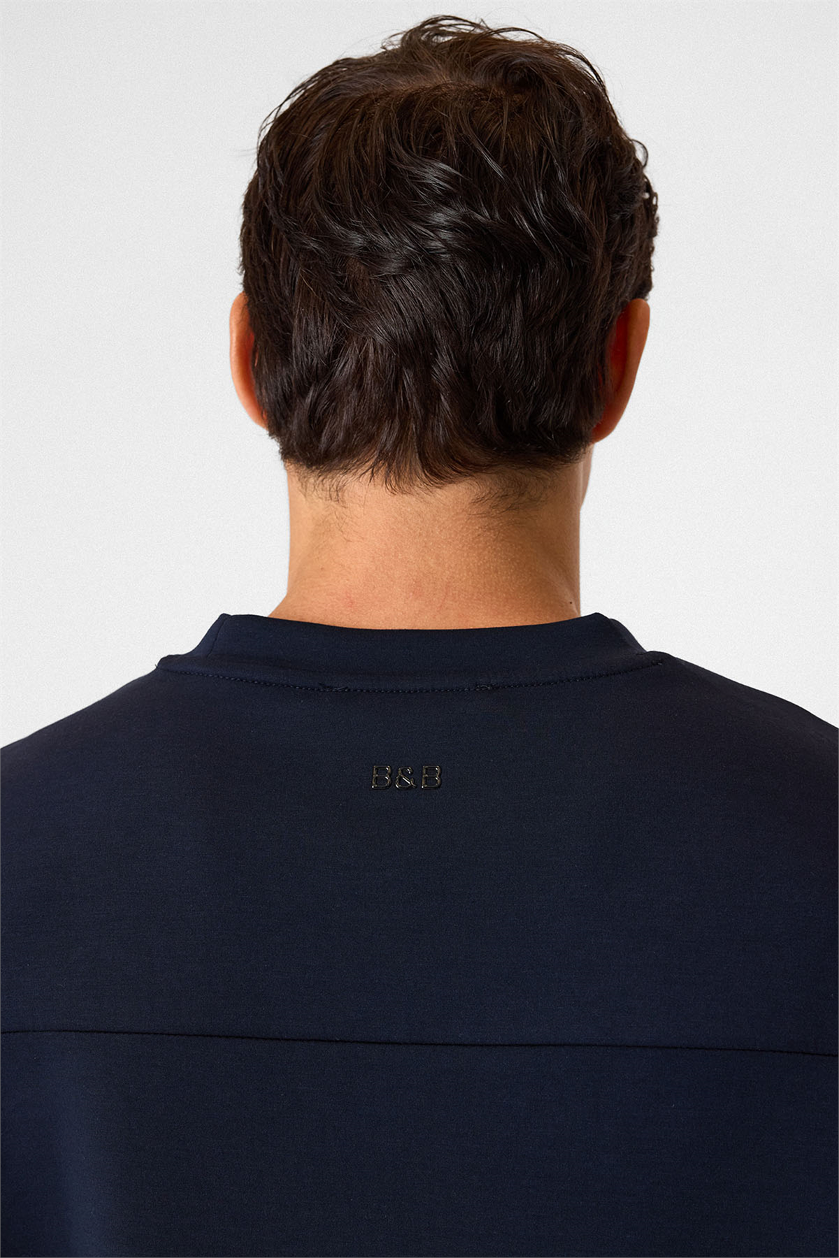 Bisiklet Yaka Lacivert Sweatshirt