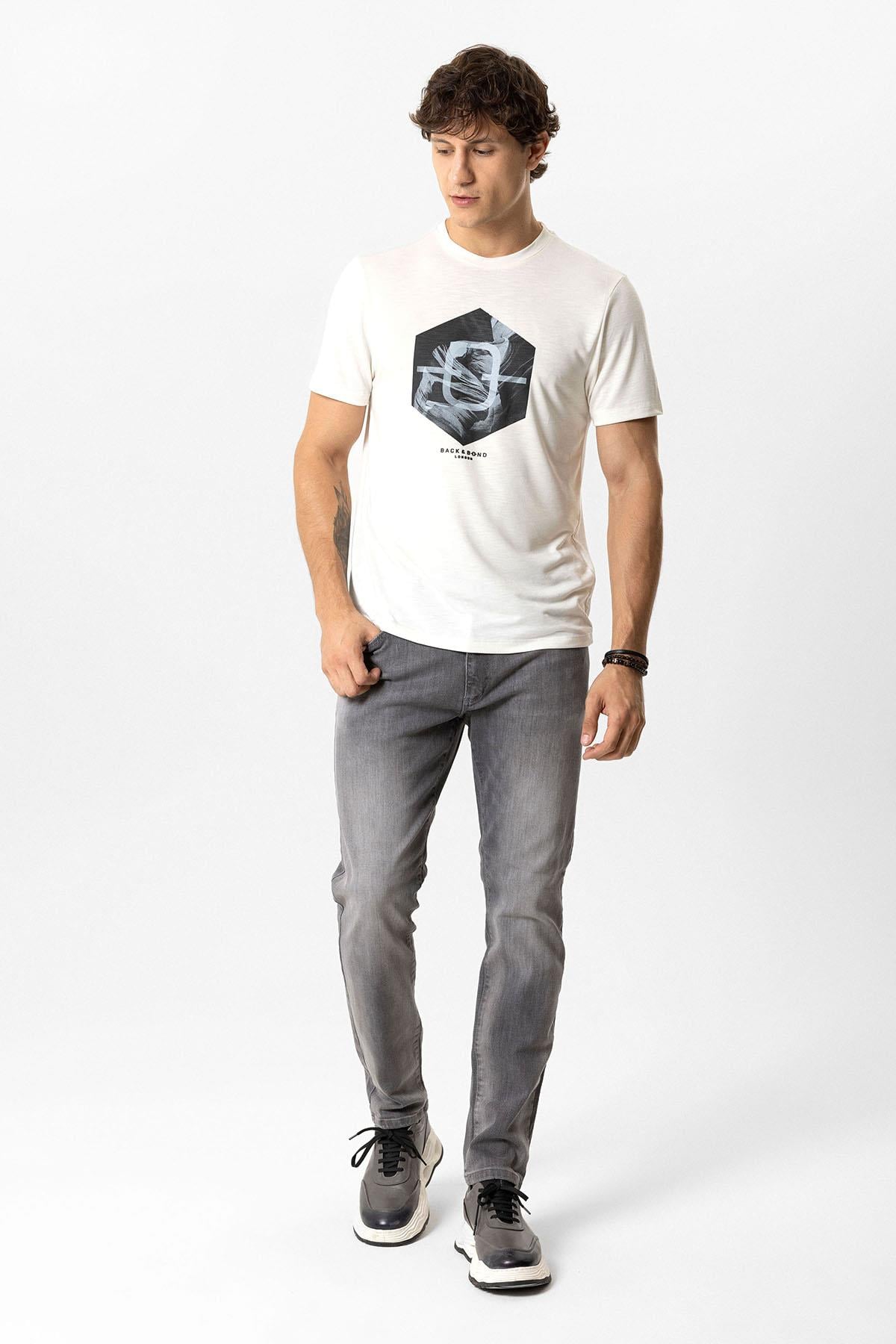 ESKİTME YIKAMALI 5 CEP SLIM FIT DENIM PANTOLON