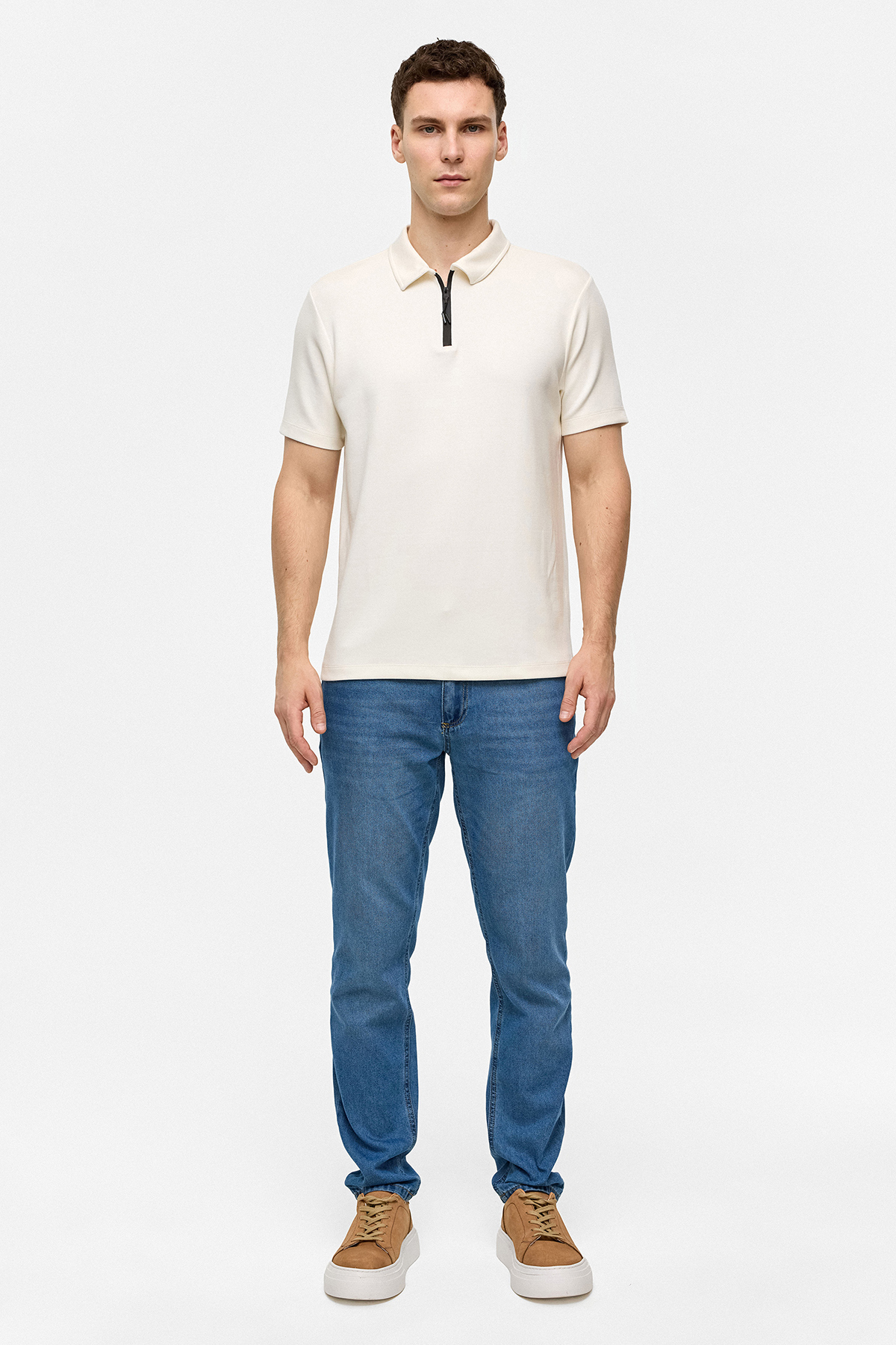 FERMUARLI POLO YAKA TSHIRT