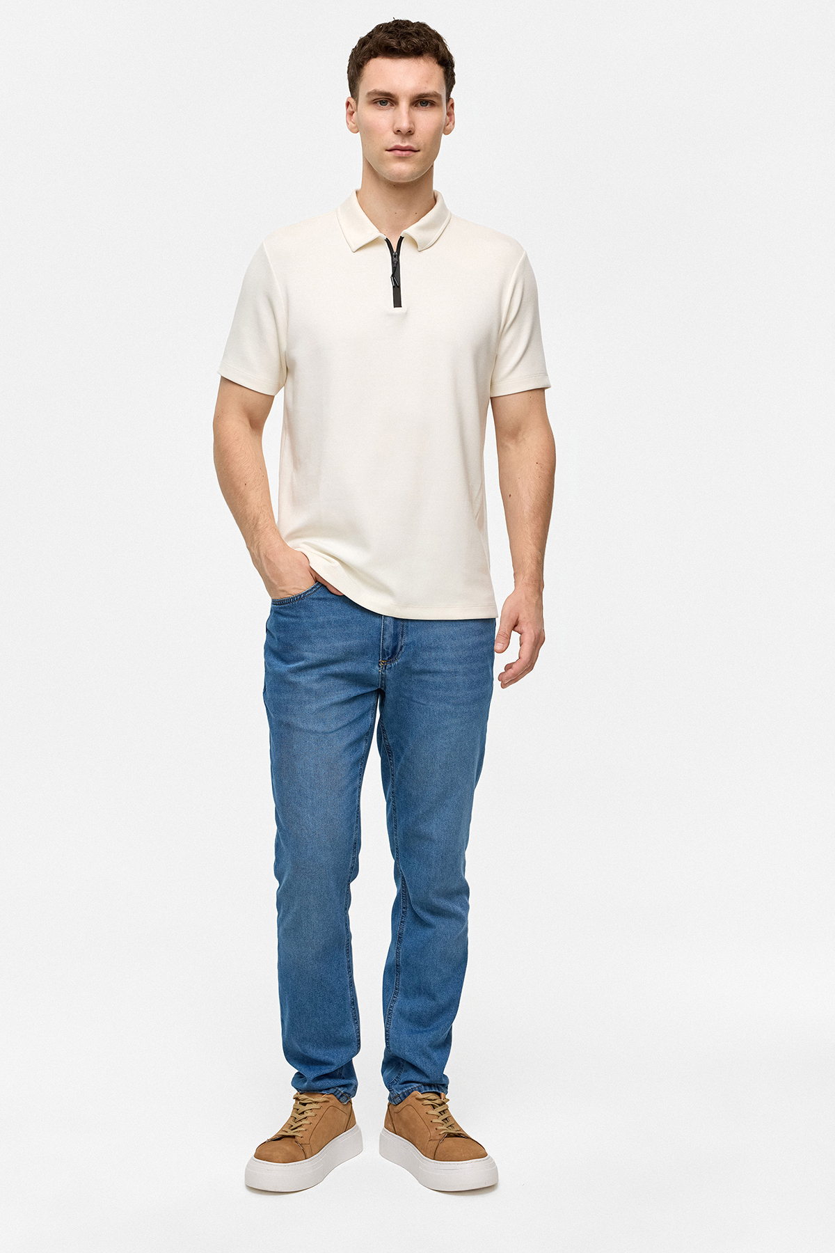 FERMUARLI POLO YAKA TSHIRT