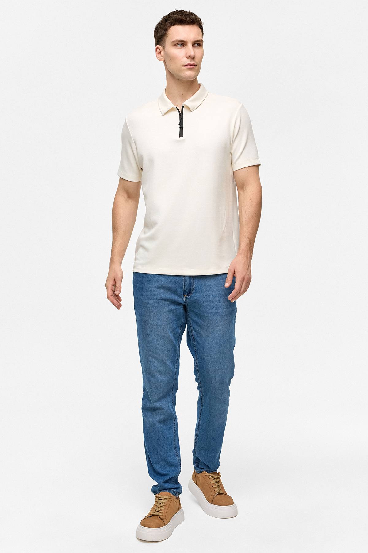 FERMUARLI POLO YAKA TSHIRT