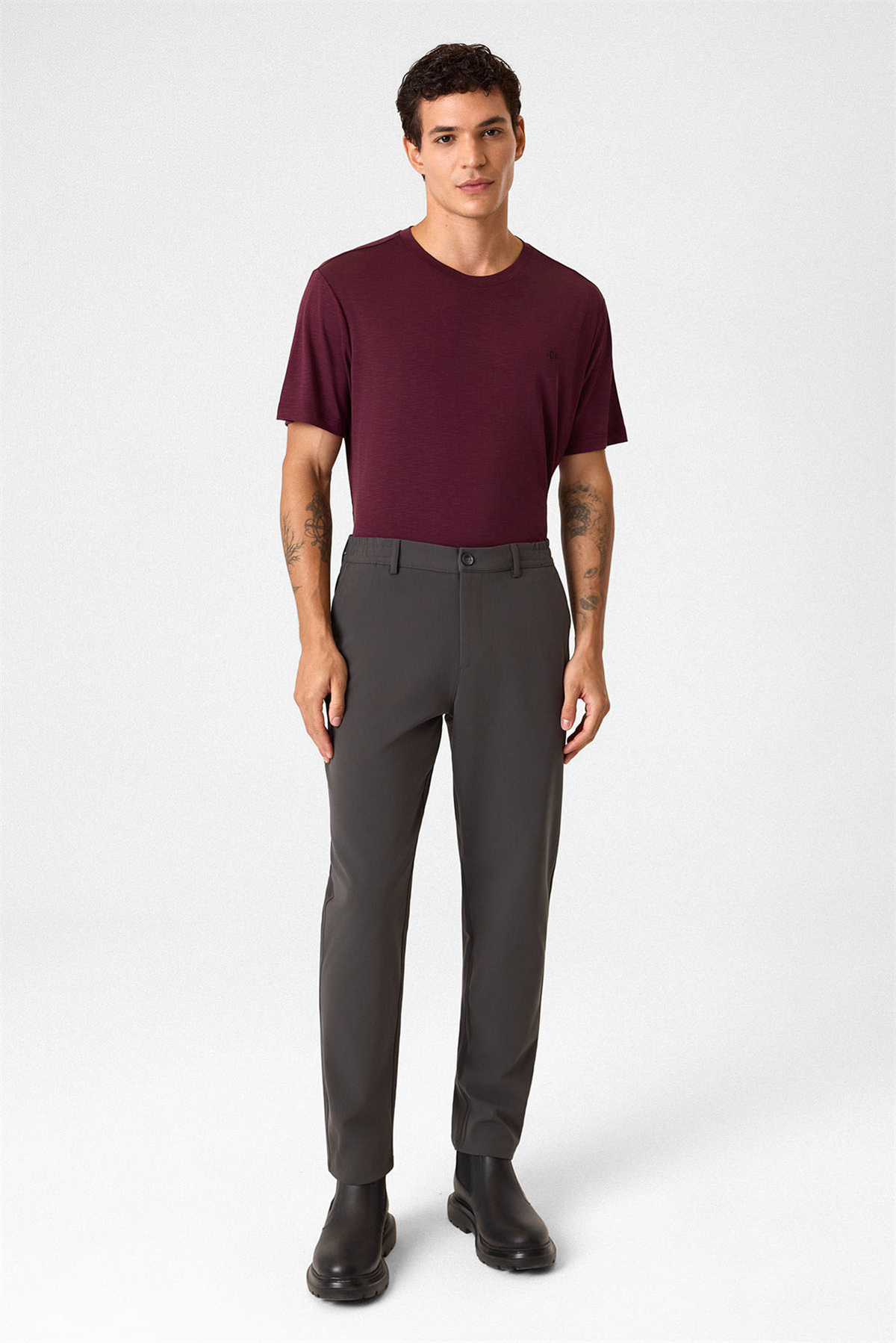 Gri Comfort Slim Jogger Pantolon