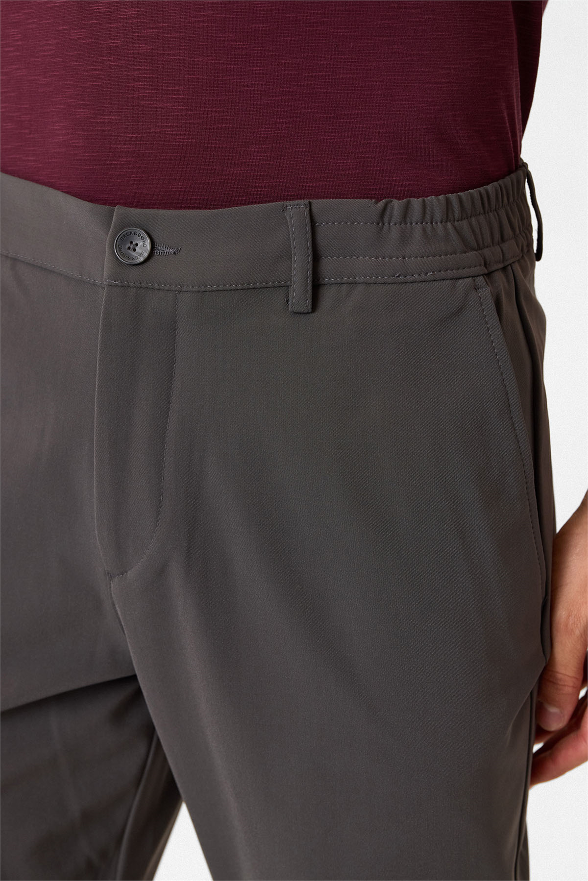 Gri Comfort Slim Jogger Pantolon