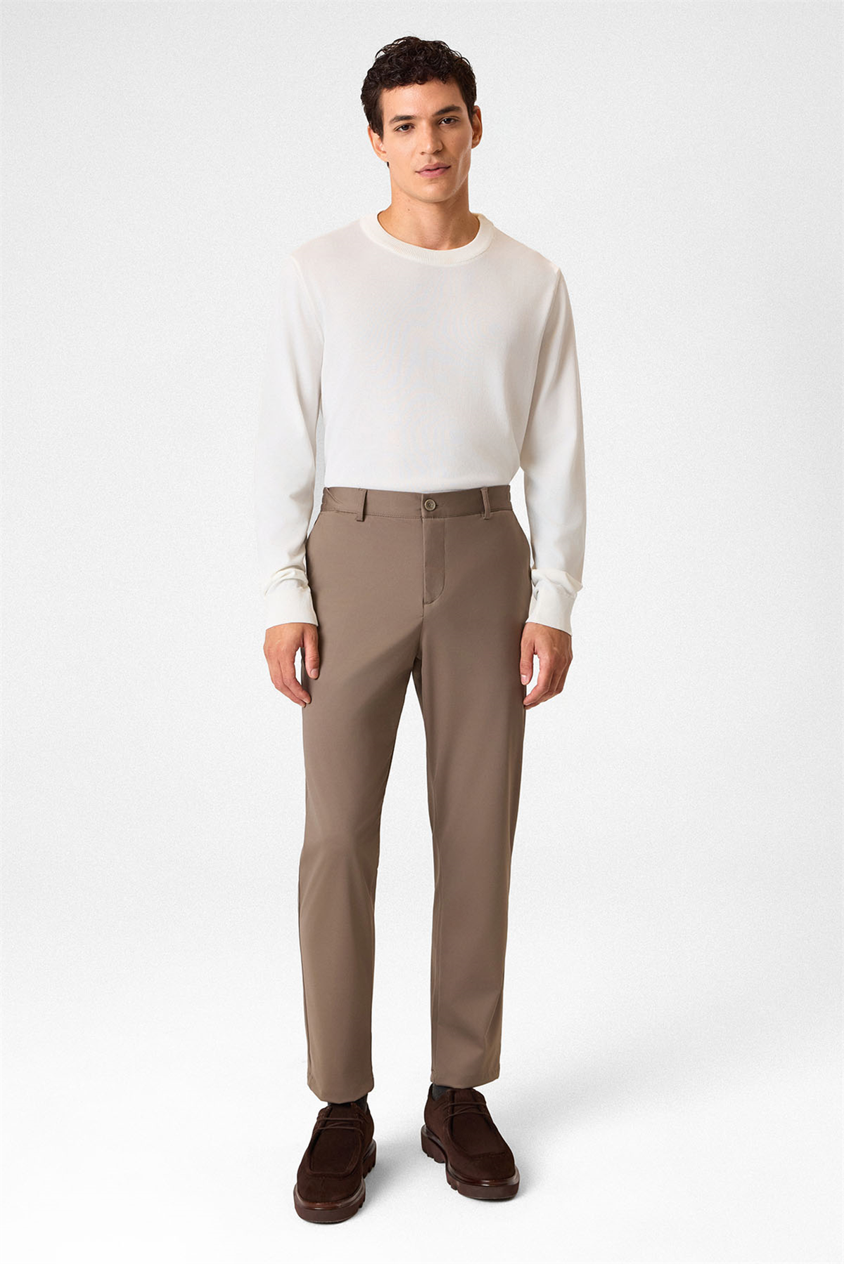 Kahve Comfort Fit Jogger Pantolon