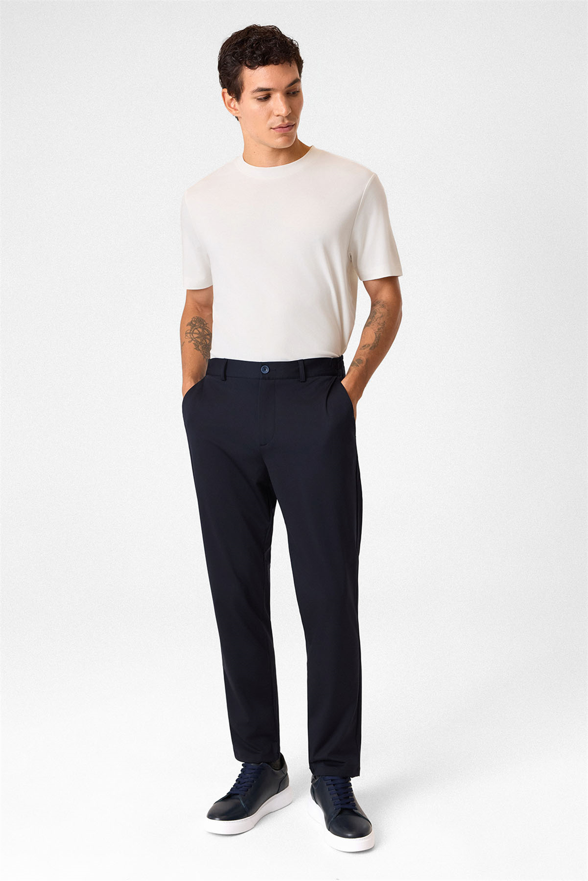 Lacivert Comfort Fit Jogger Pantolon