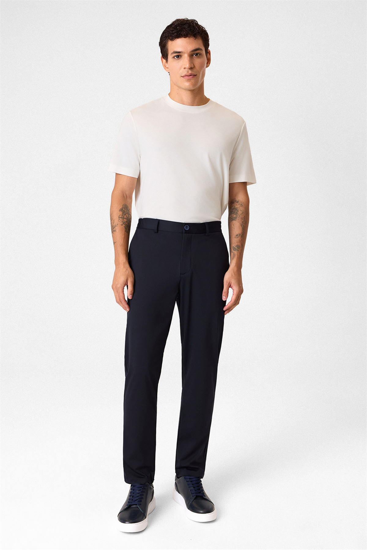 Lacivert Comfort Fit Jogger Pantolon