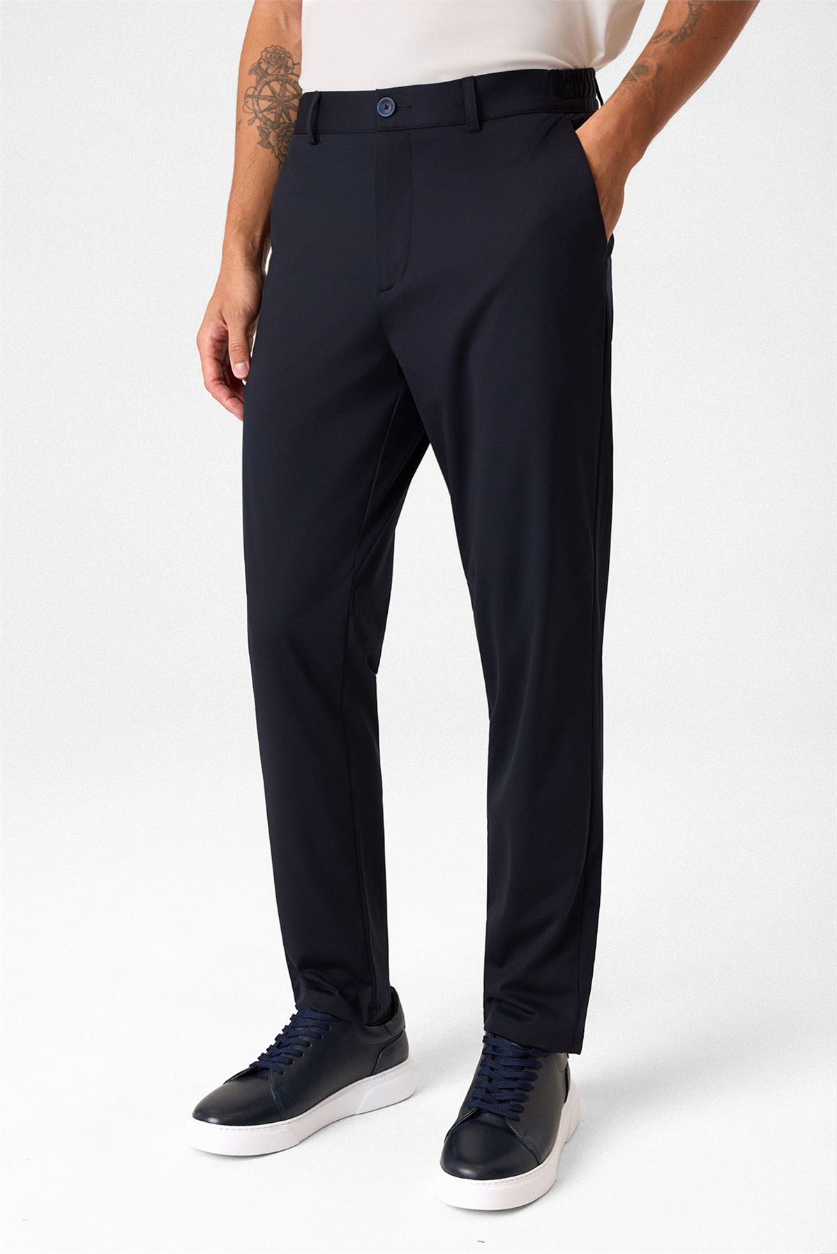 Lacivert Comfort Fit Jogger Pantolon