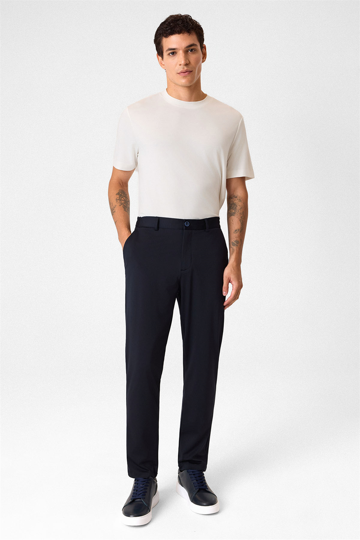 Lacivert Comfort Fit Jogger Pantolon