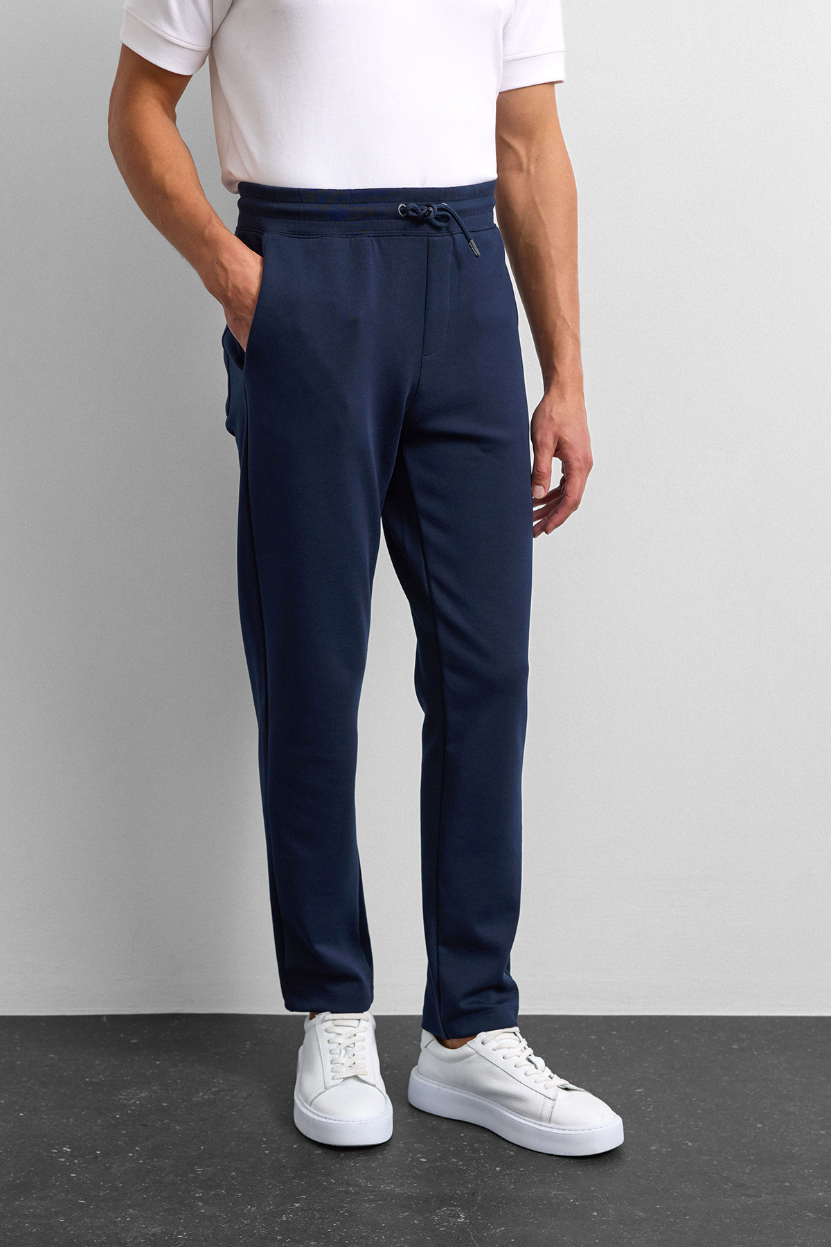 Lacivert Regular Fit Düz Paça Jogger Pantolon
