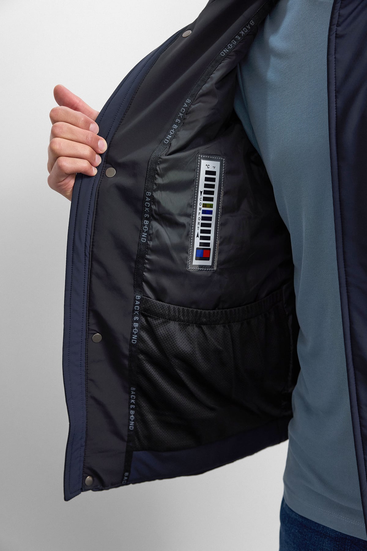 Lacivert Relaxed Fit Puffer Jacket
