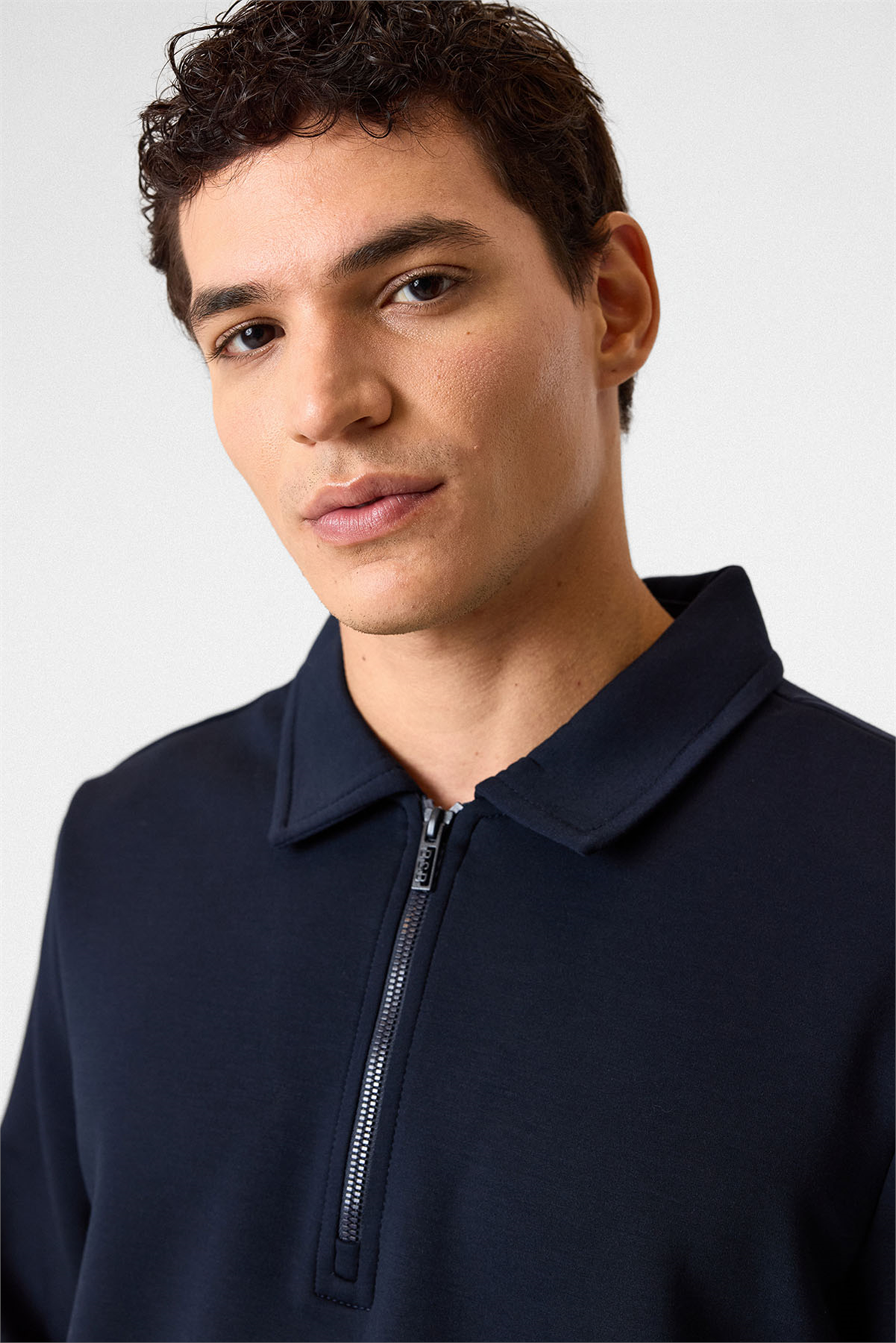 POLO YAKA YARIM FGERMUARLI SWEAT