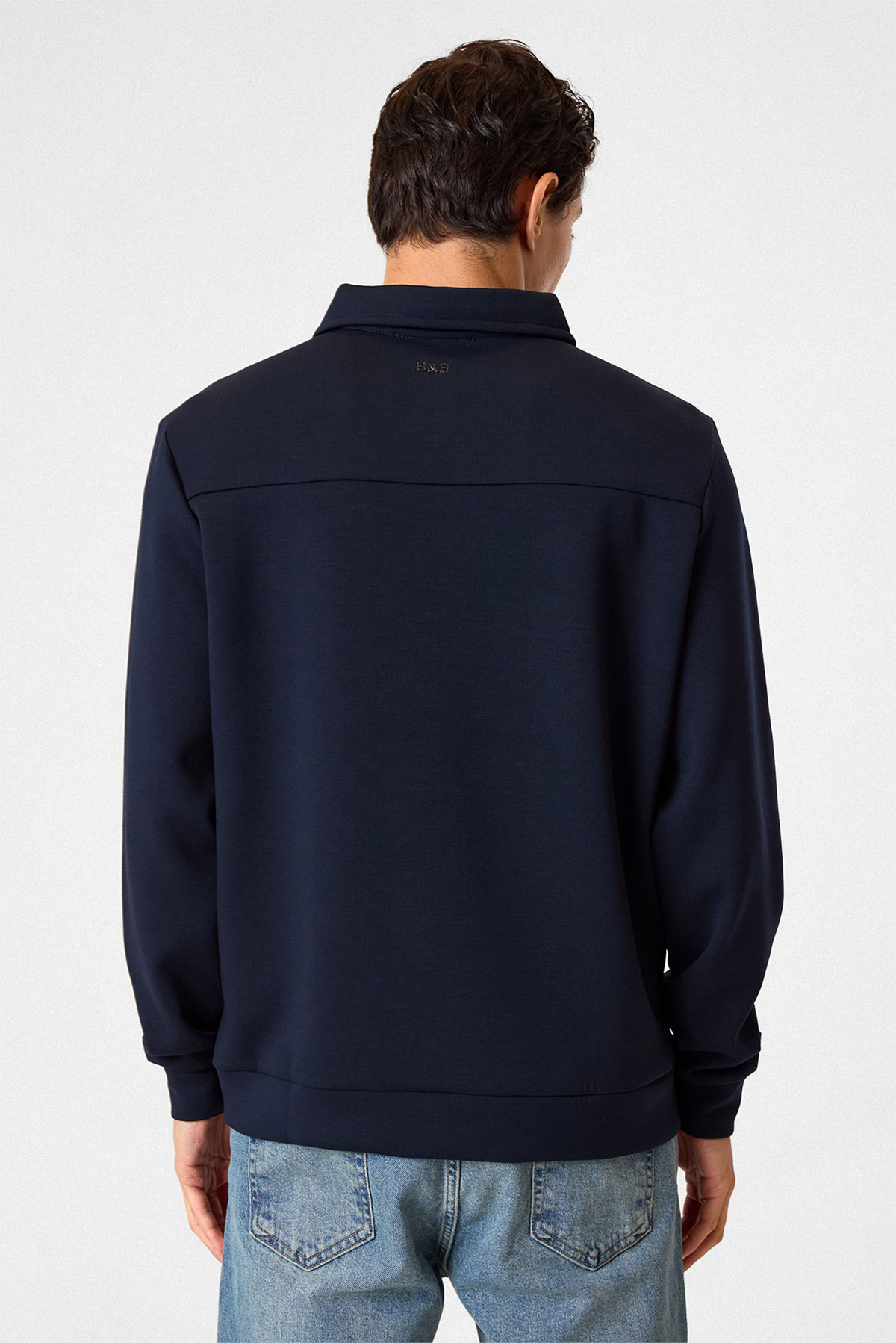 POLO YAKA YARIM FGERMUARLI SWEAT