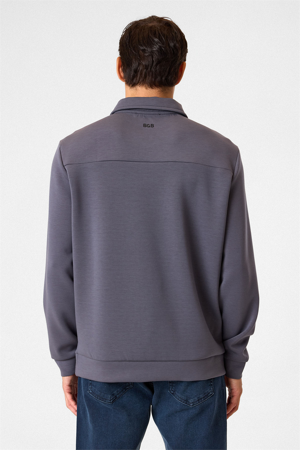 POLO YAKA YARIM FGERMUARLI SWEAT