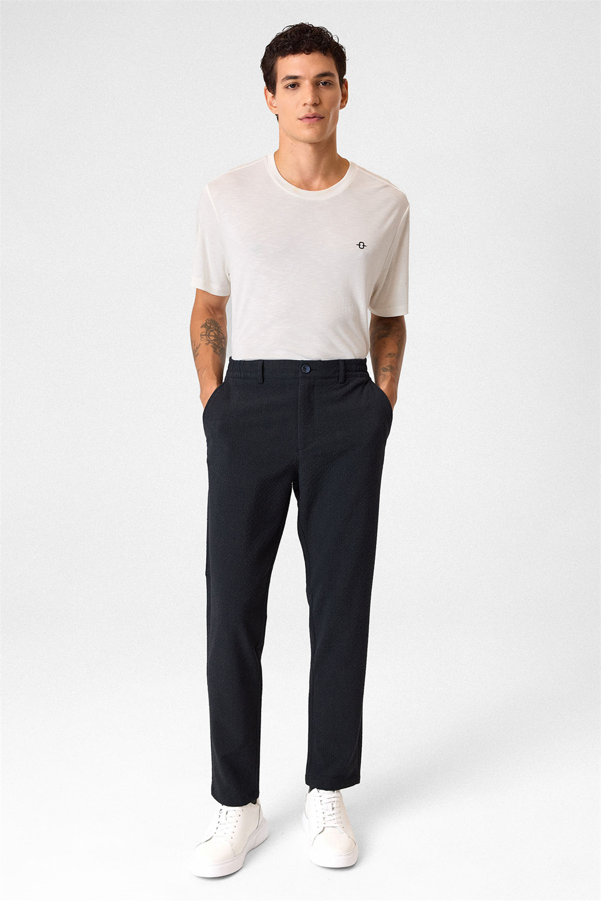 Rahat Bel Lacivert Jogger Pantolon