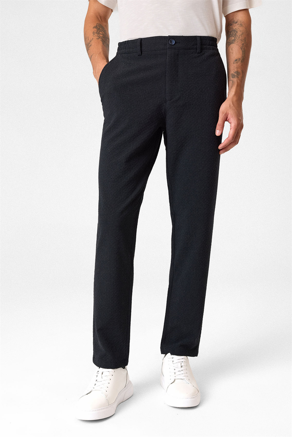 Rahat Bel Lacivert Jogger Pantolon