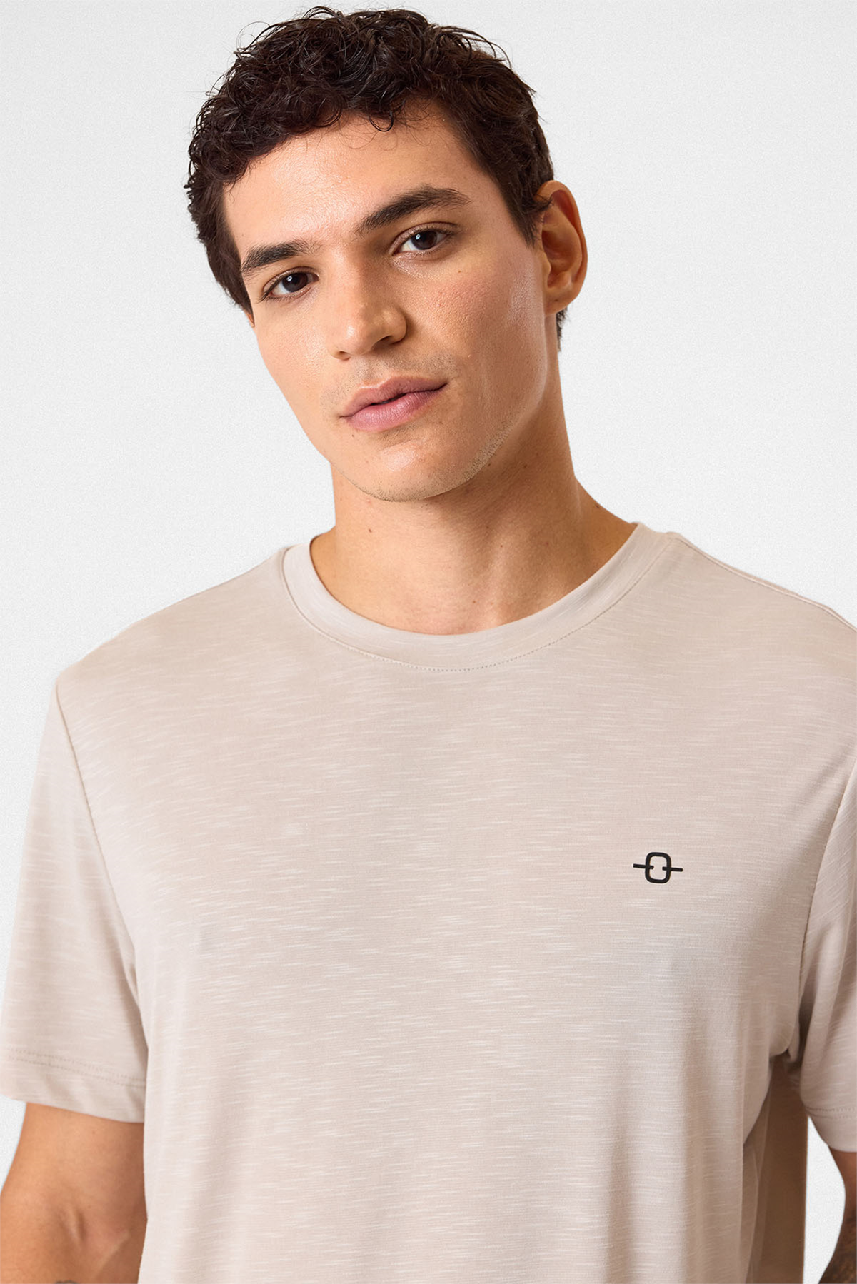 Regular Fit Basic  Bej Tişört