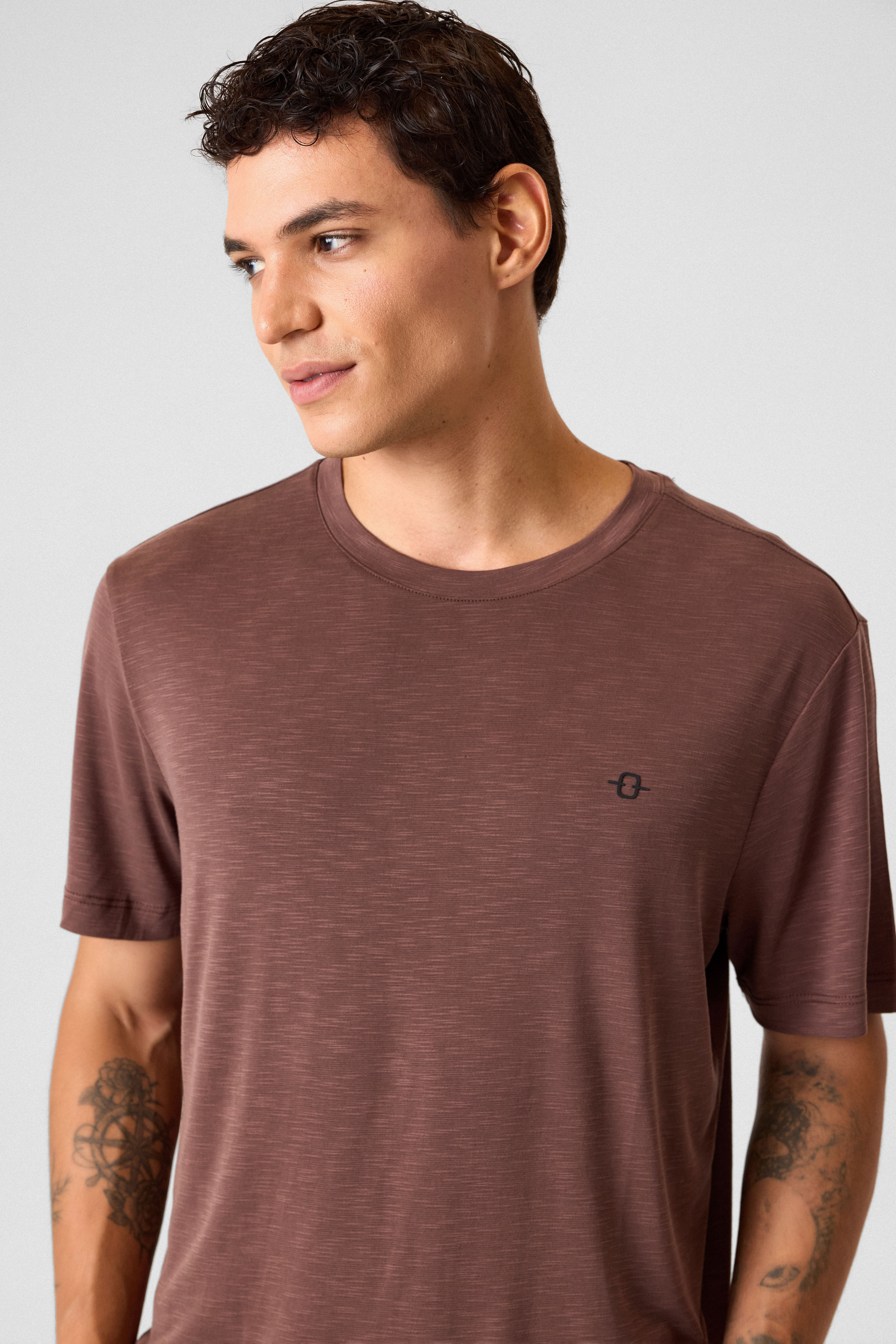 Regular Fit Basic Kahve Tişört