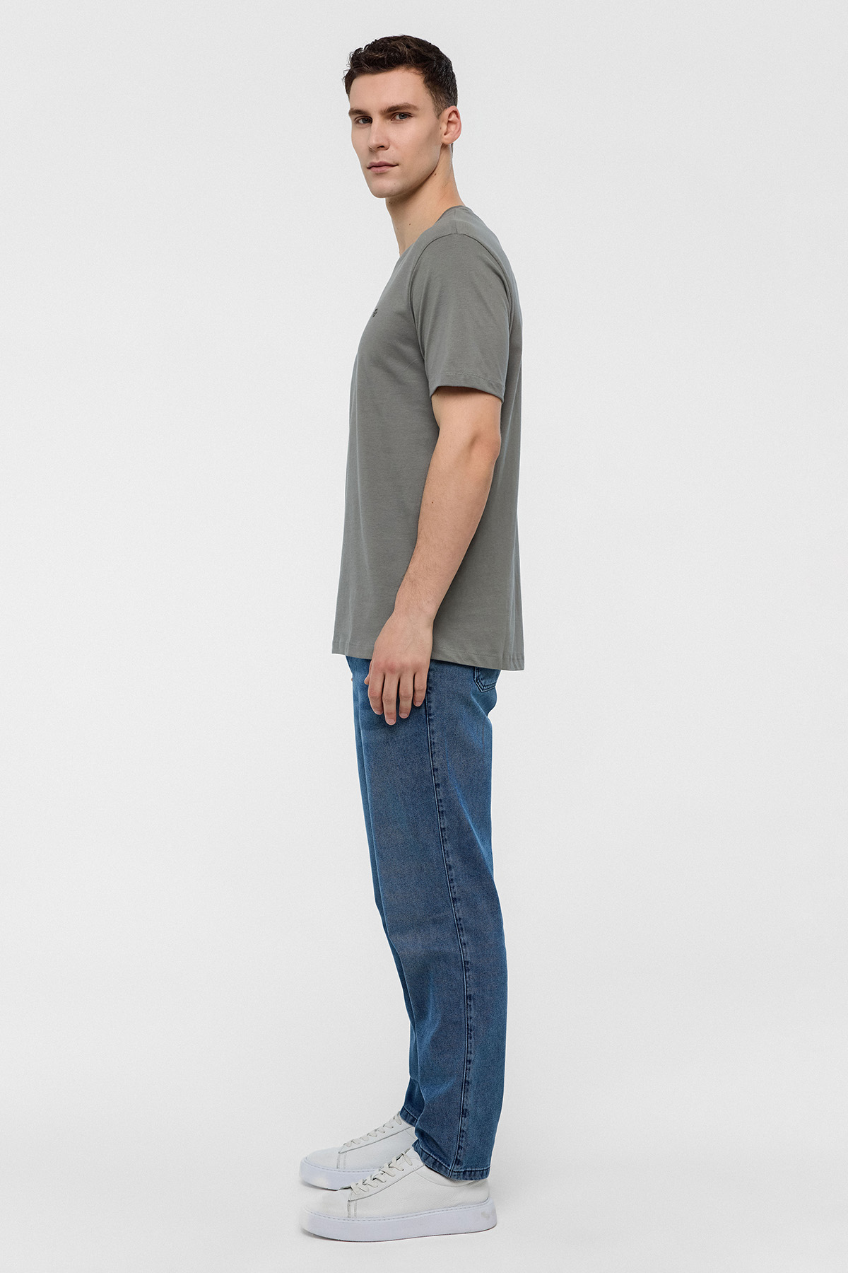 REGULAR FIT BİSİKLET YAKA BASİC TSHIRT