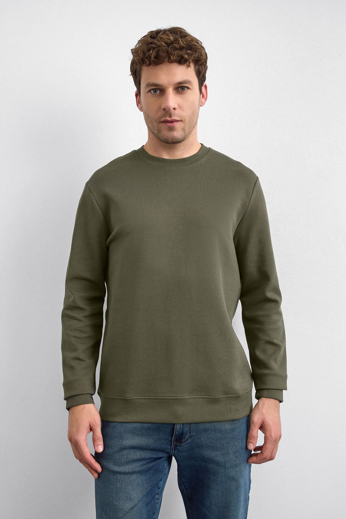 REGULAR FIT BİSİKLET YAKA SWEAT