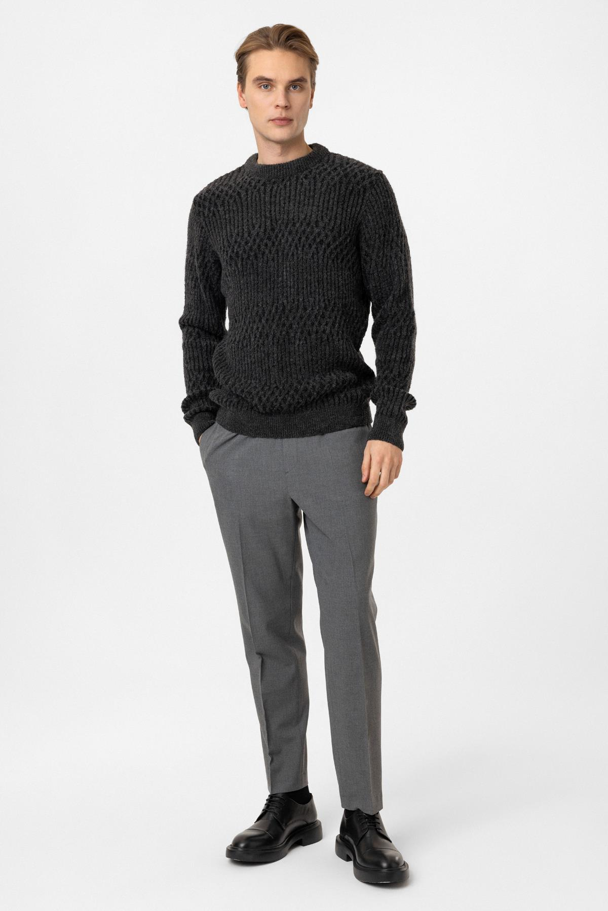 Regular Fit Bisiklet Yaka Triko Kazak