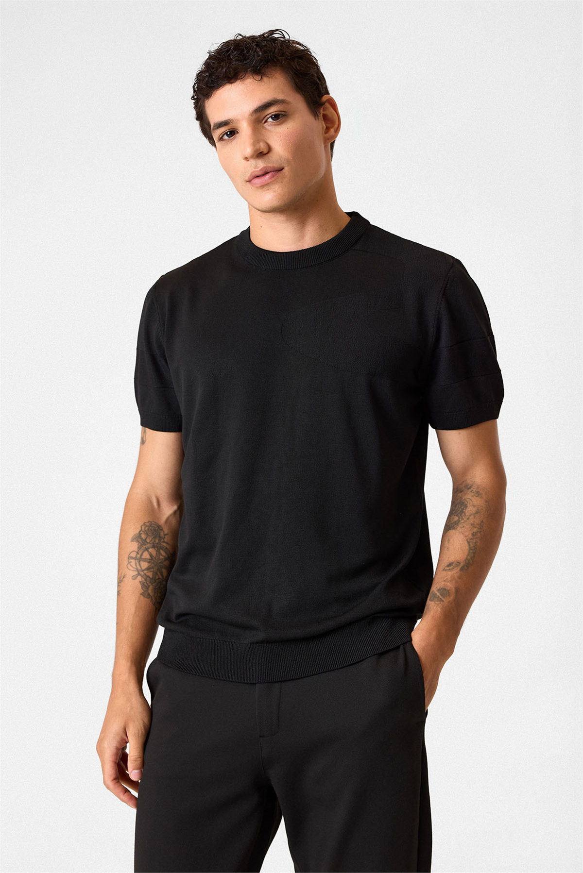 REGULAR FIT BİSİKLET YAKA TRIKO TSHIRT