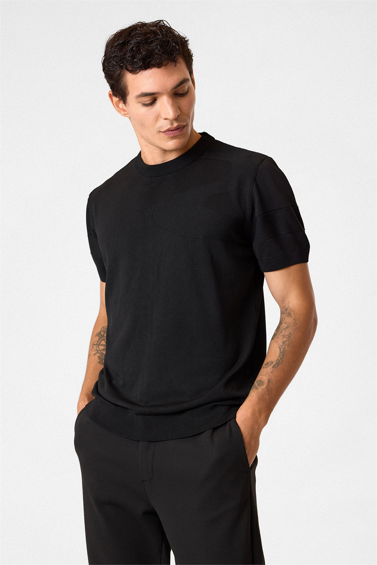 REGULAR FIT BİSİKLET YAKA TRIKO TSHIRT