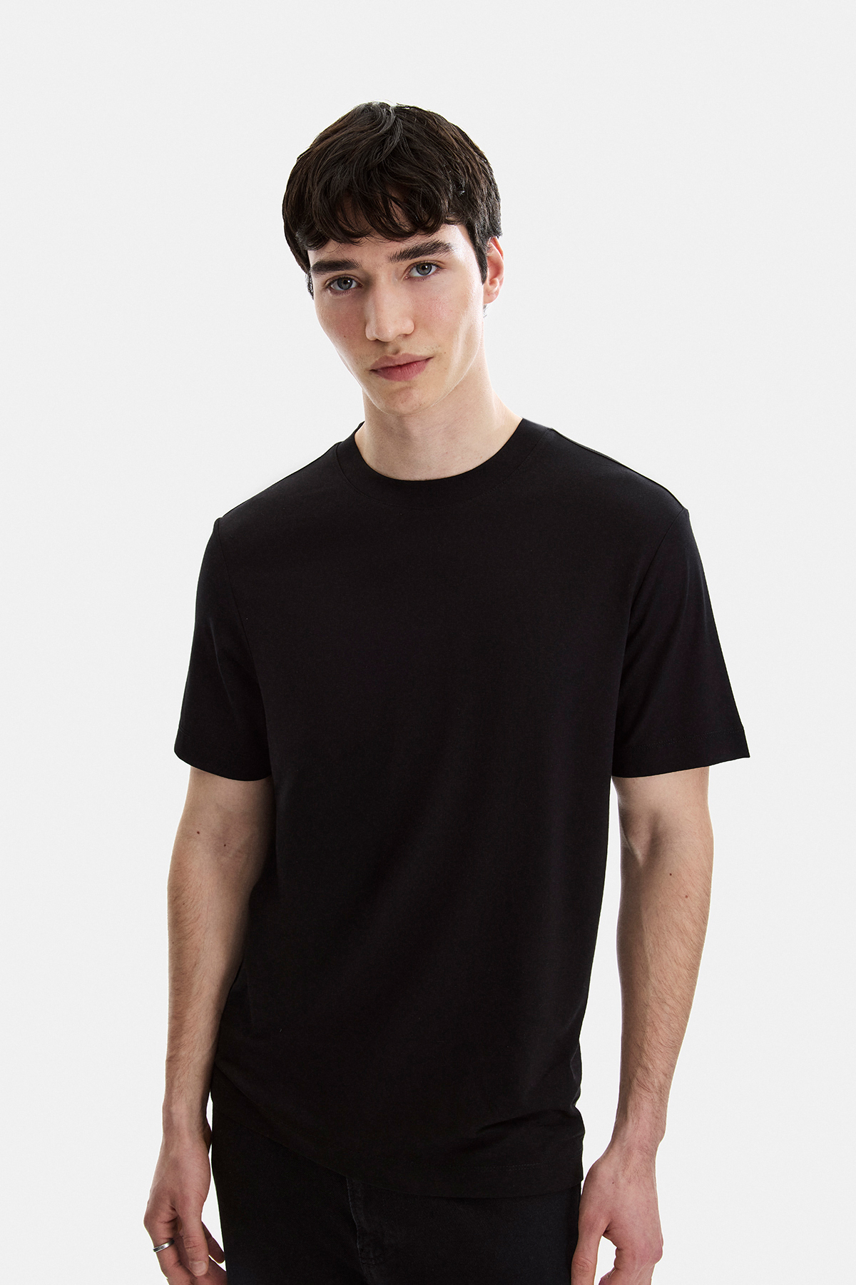 REGULAR FIT BİSİKLET YAKA TSHIRT