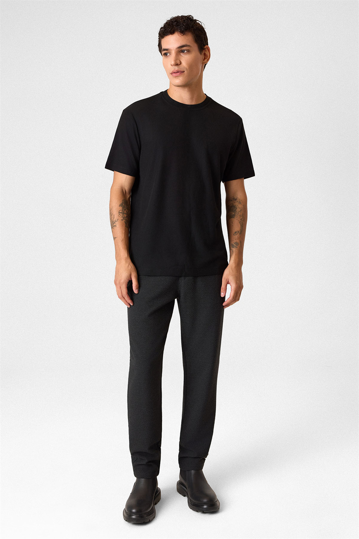 REGULAR FIT BISIKLET YAKA TSHIRT