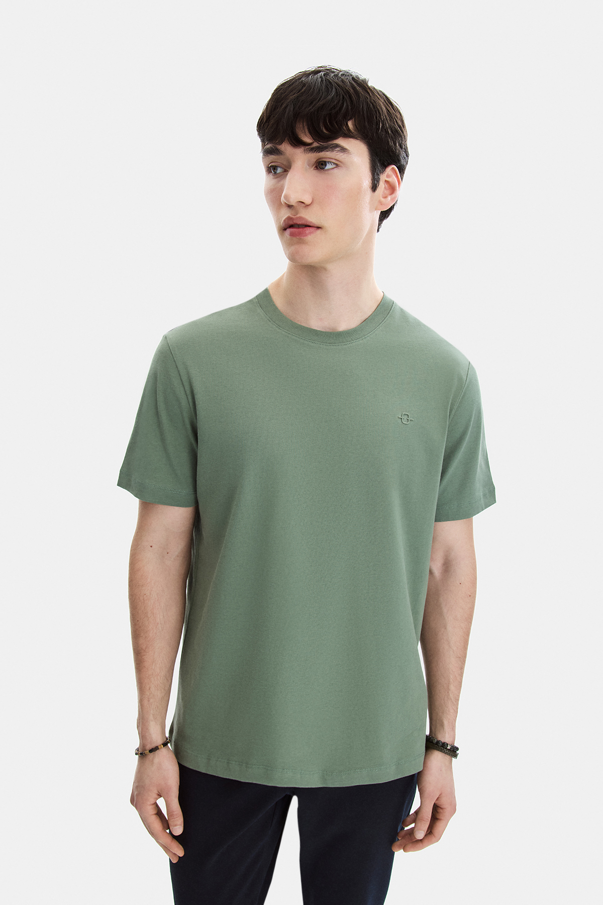 REGULAR FIT BİSİKLET YAKA TSHIRT