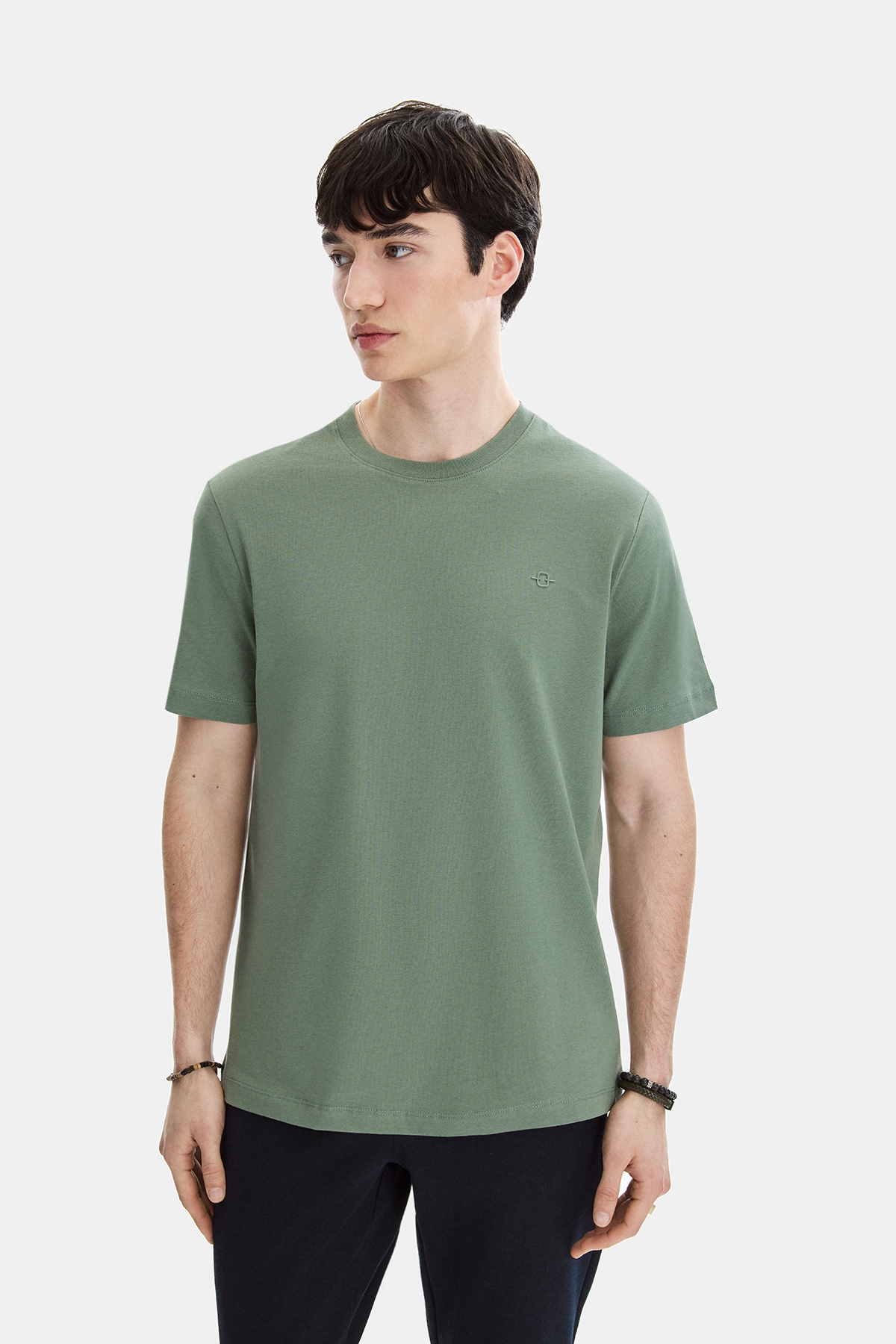 REGULAR FIT BİSİKLET YAKA TSHIRT