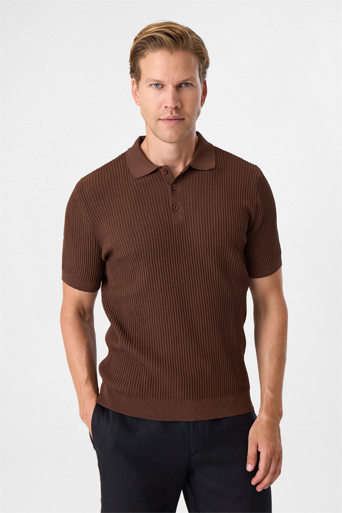 REGULAR FIT DÜĞMESİZ POLO YAKA TRIKO TSHIRT