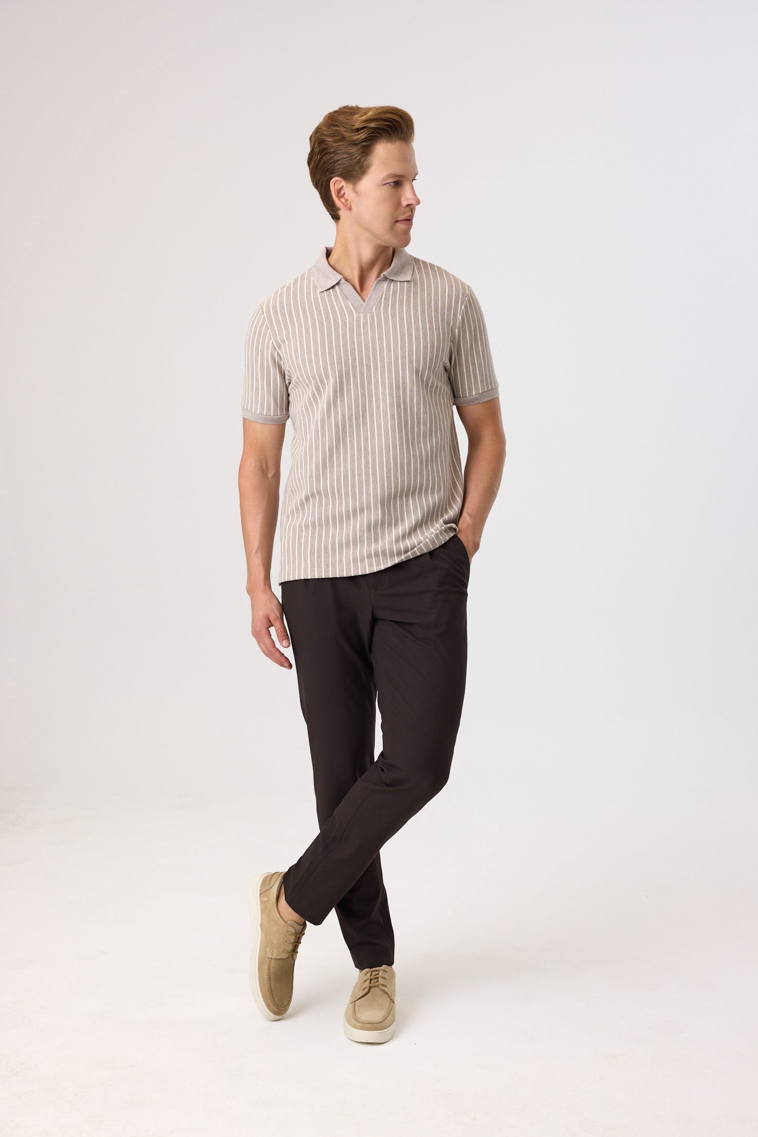 REGULAR FIT DÜĞMESİZ POLO YAKA TSHIRT