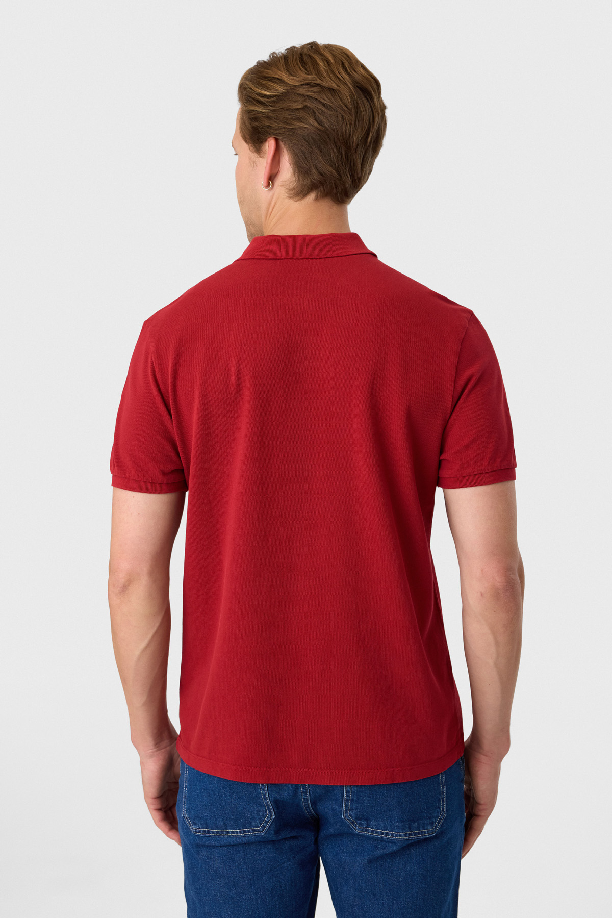 Regular Fit Kırmızı Polo Yaka Tişört
