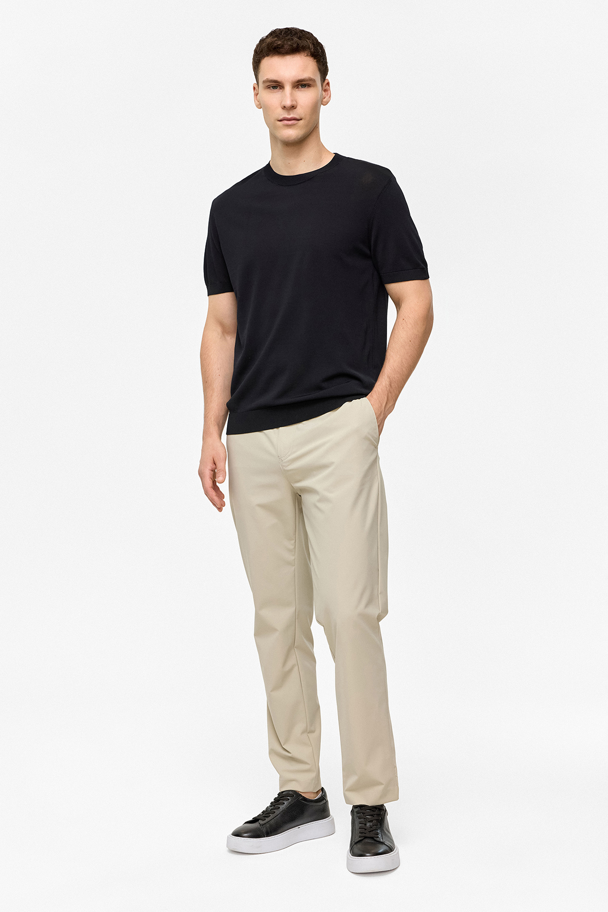 REGULAR FIT KISA KOL TRİKO TSHIRT