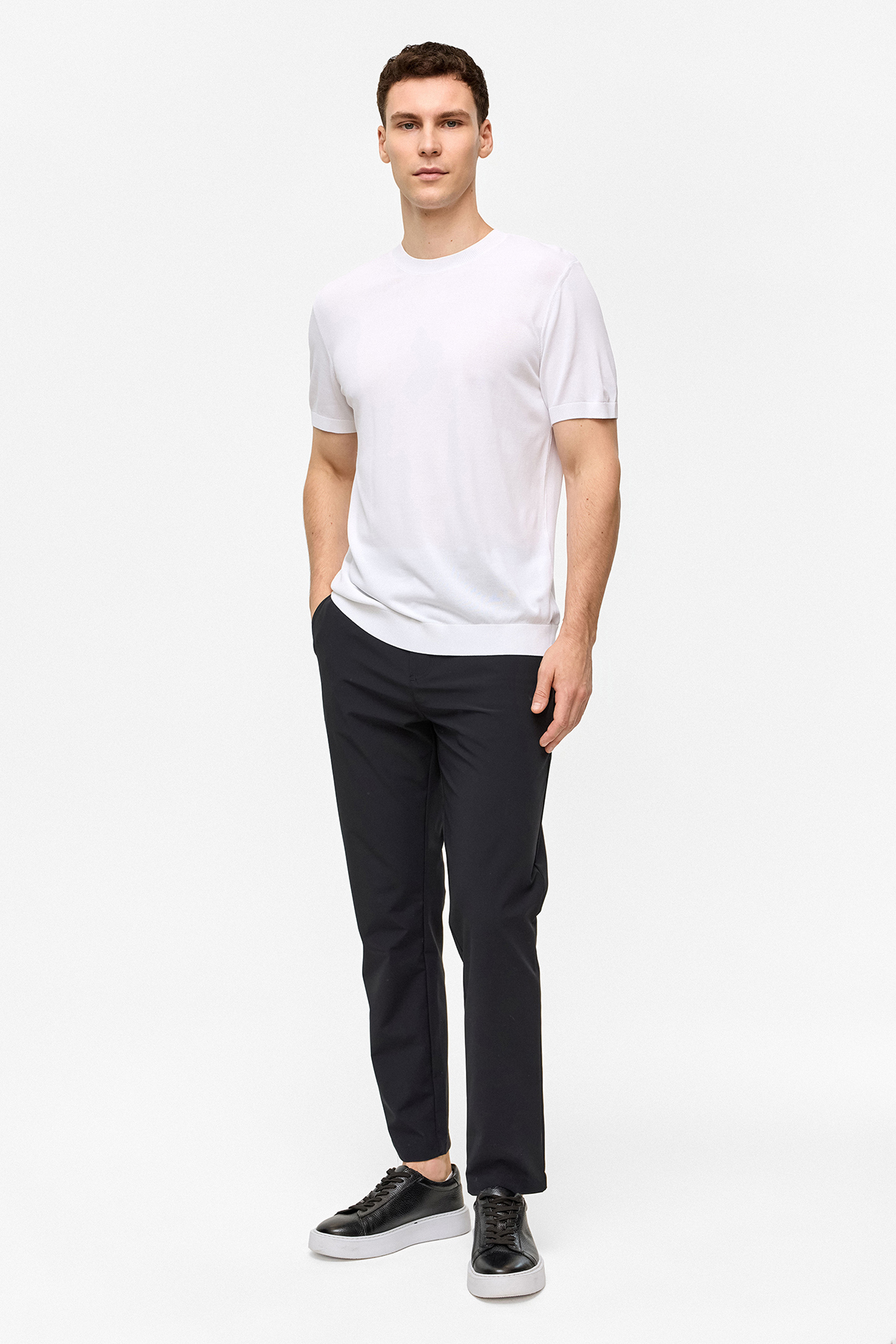 REGULAR FIT KISA KOL TRİKO TSHIRT