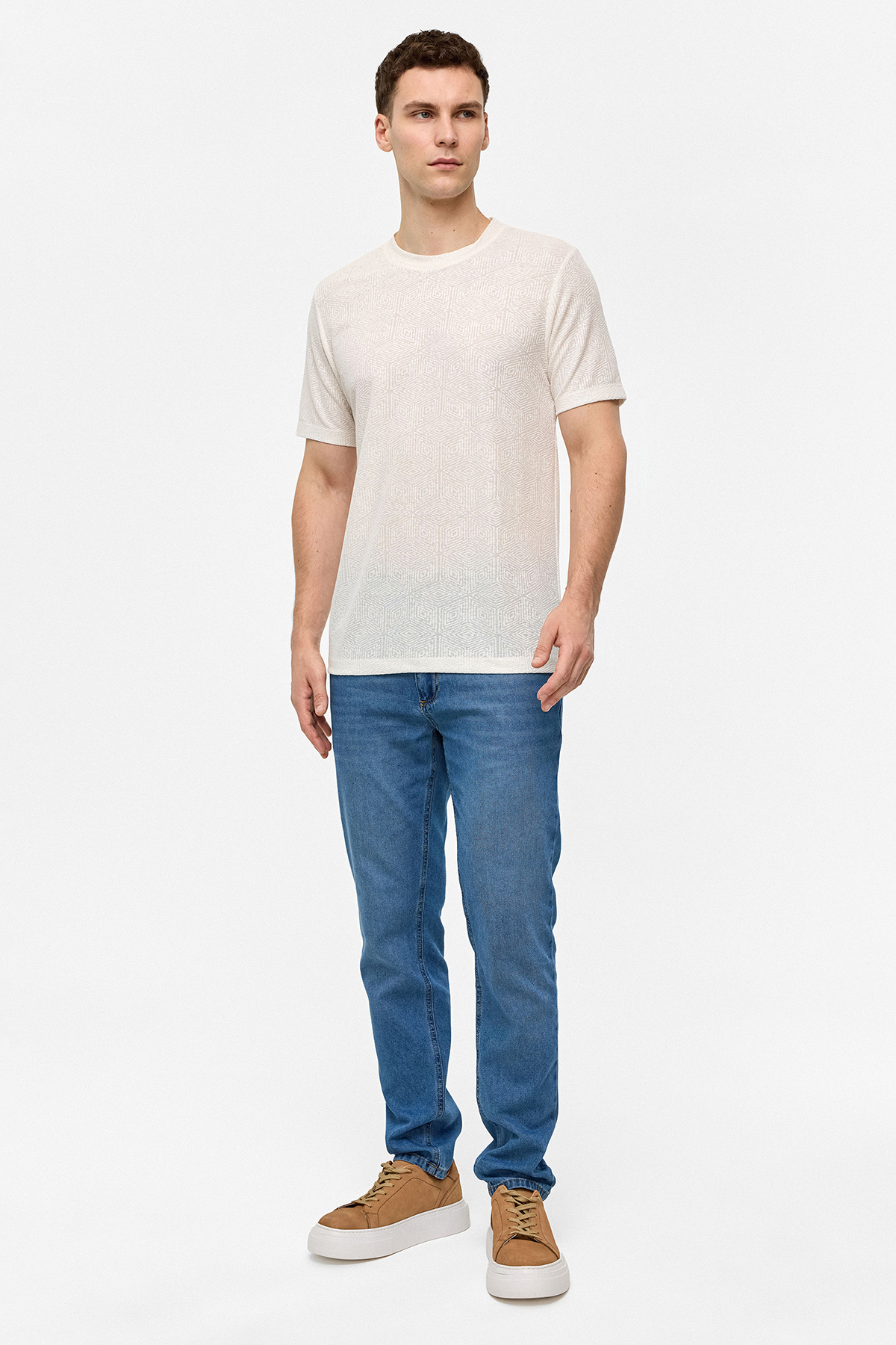 REGULAR FIT KISA KOL TSHIRT