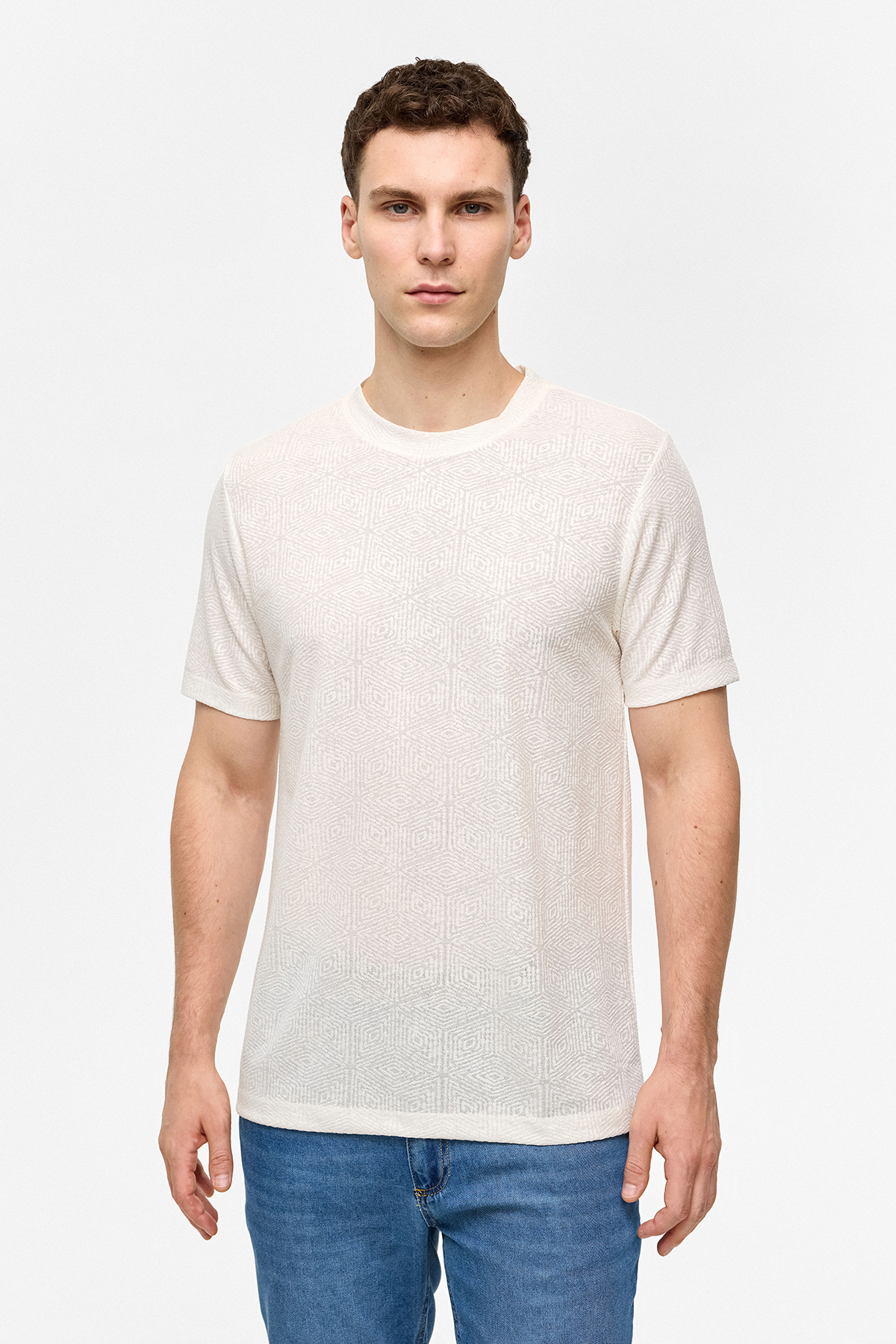 REGULAR FIT KISA KOL TSHIRT