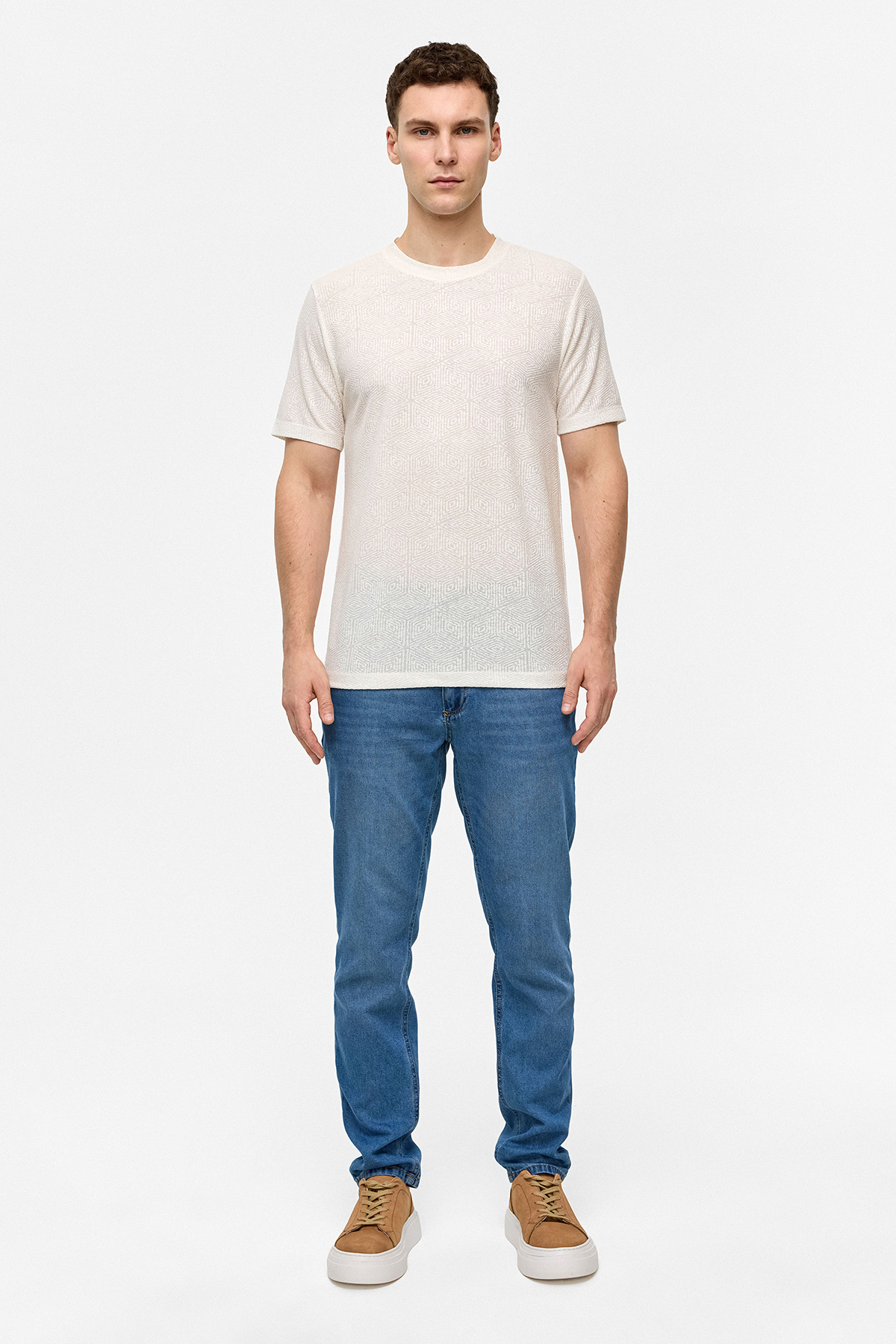 REGULAR FIT KISA KOL TSHIRT