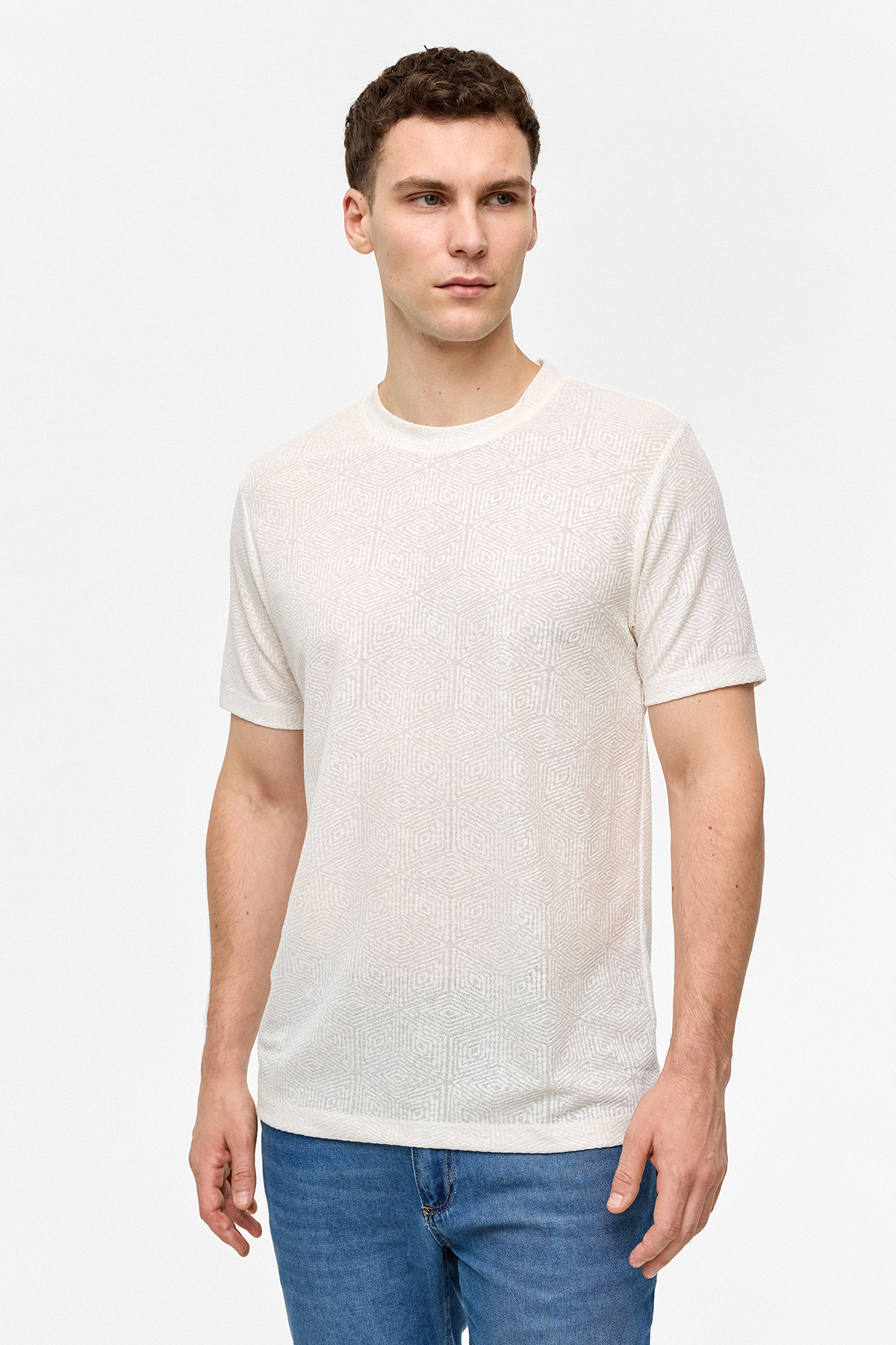 REGULAR FIT KISA KOL TSHIRT